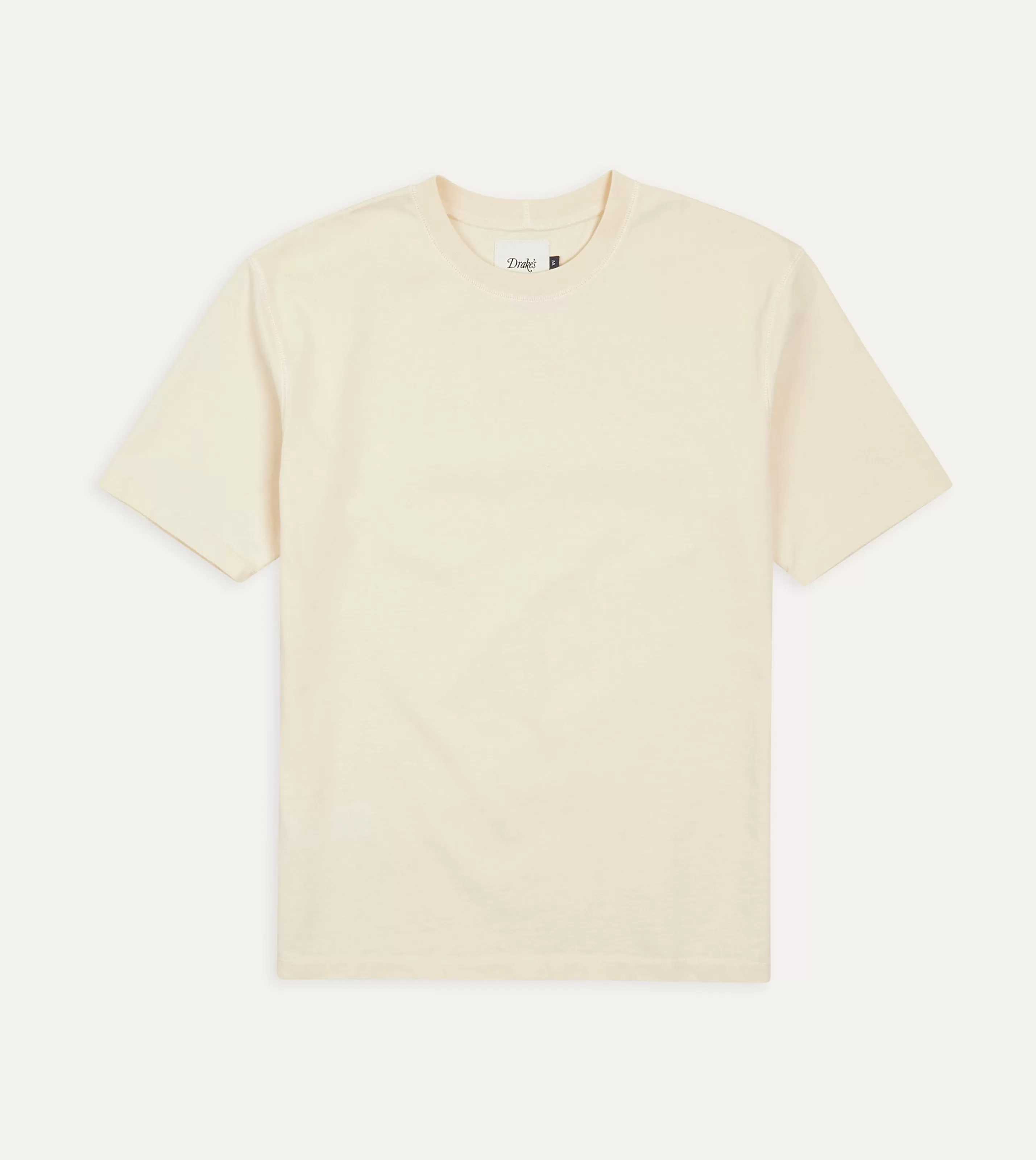 Drake’s T-Shirts | T-Shirts | Cotton Crew Neck Hiking T-Shirt Antique white