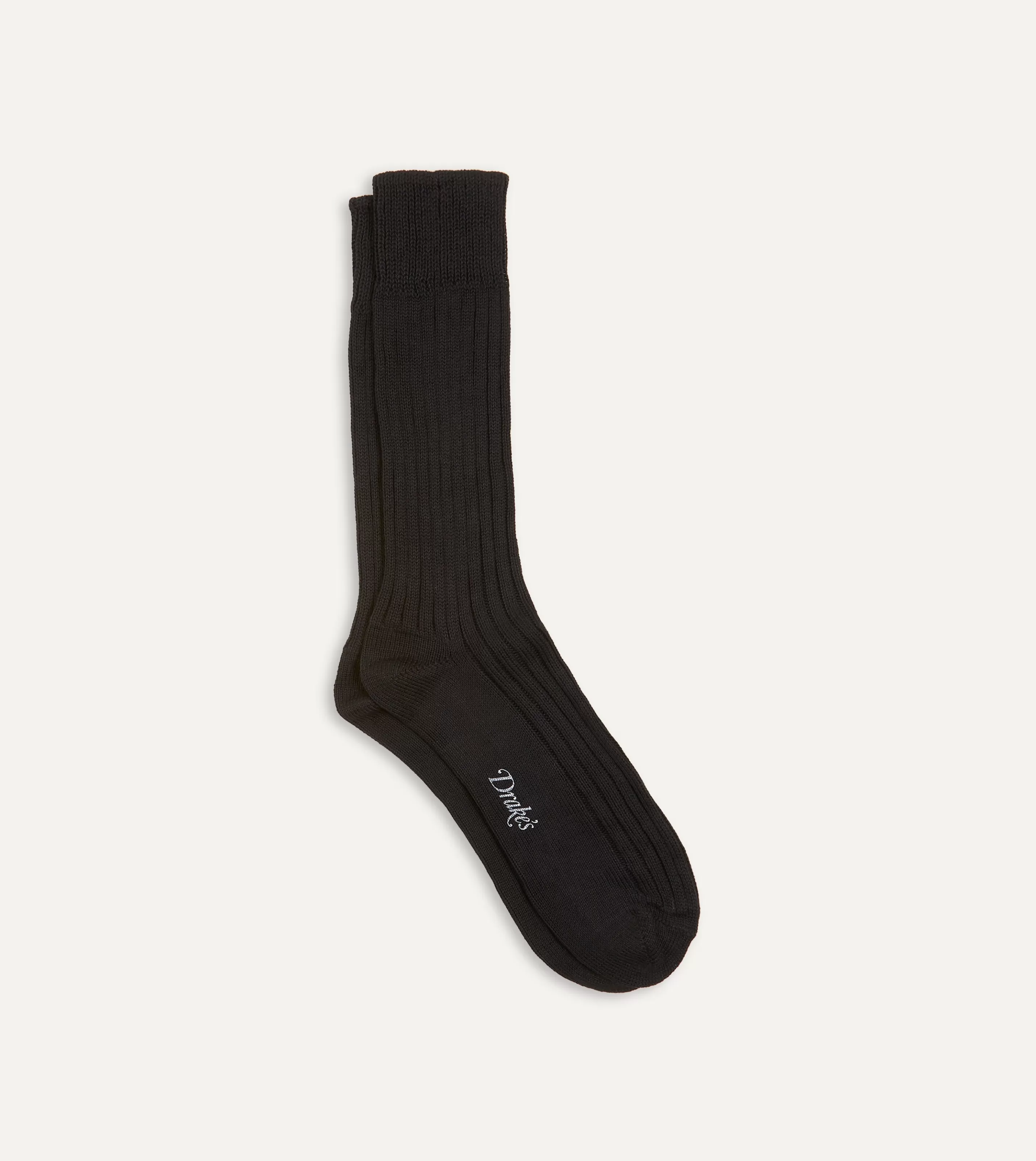 Drake’s Socks | Cotton Sports Socks Black