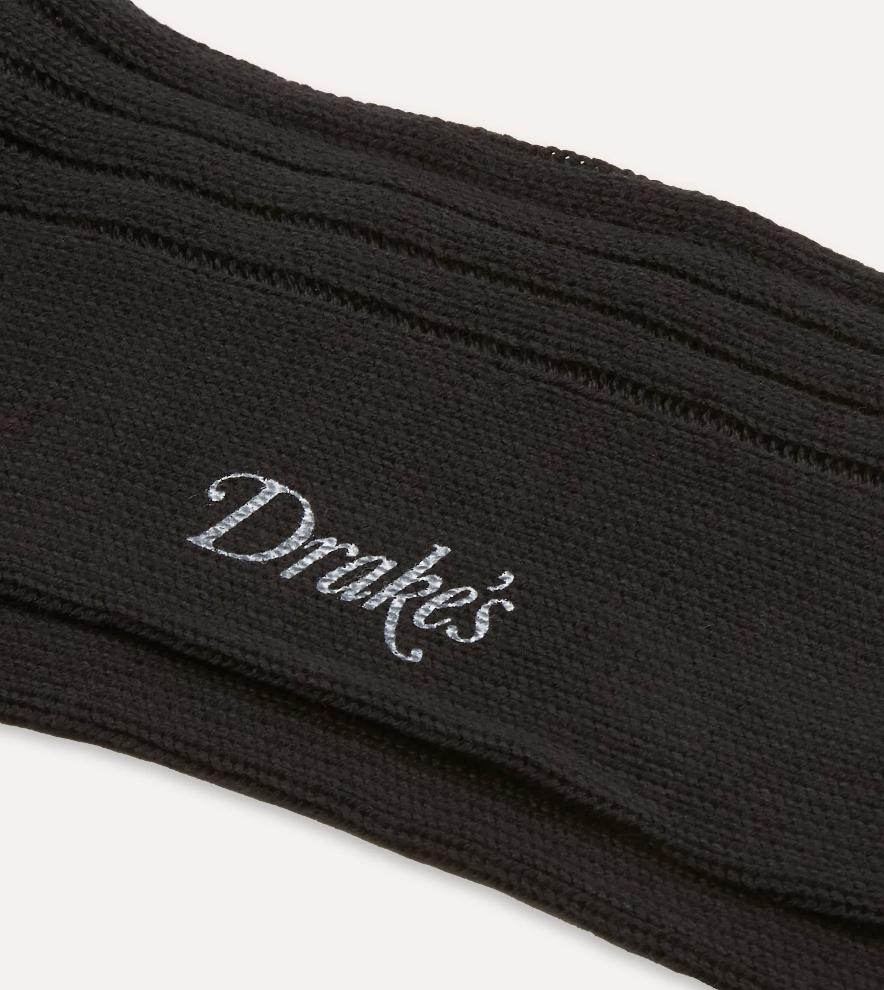 Drake’s Socks | Cotton Sports Socks Black