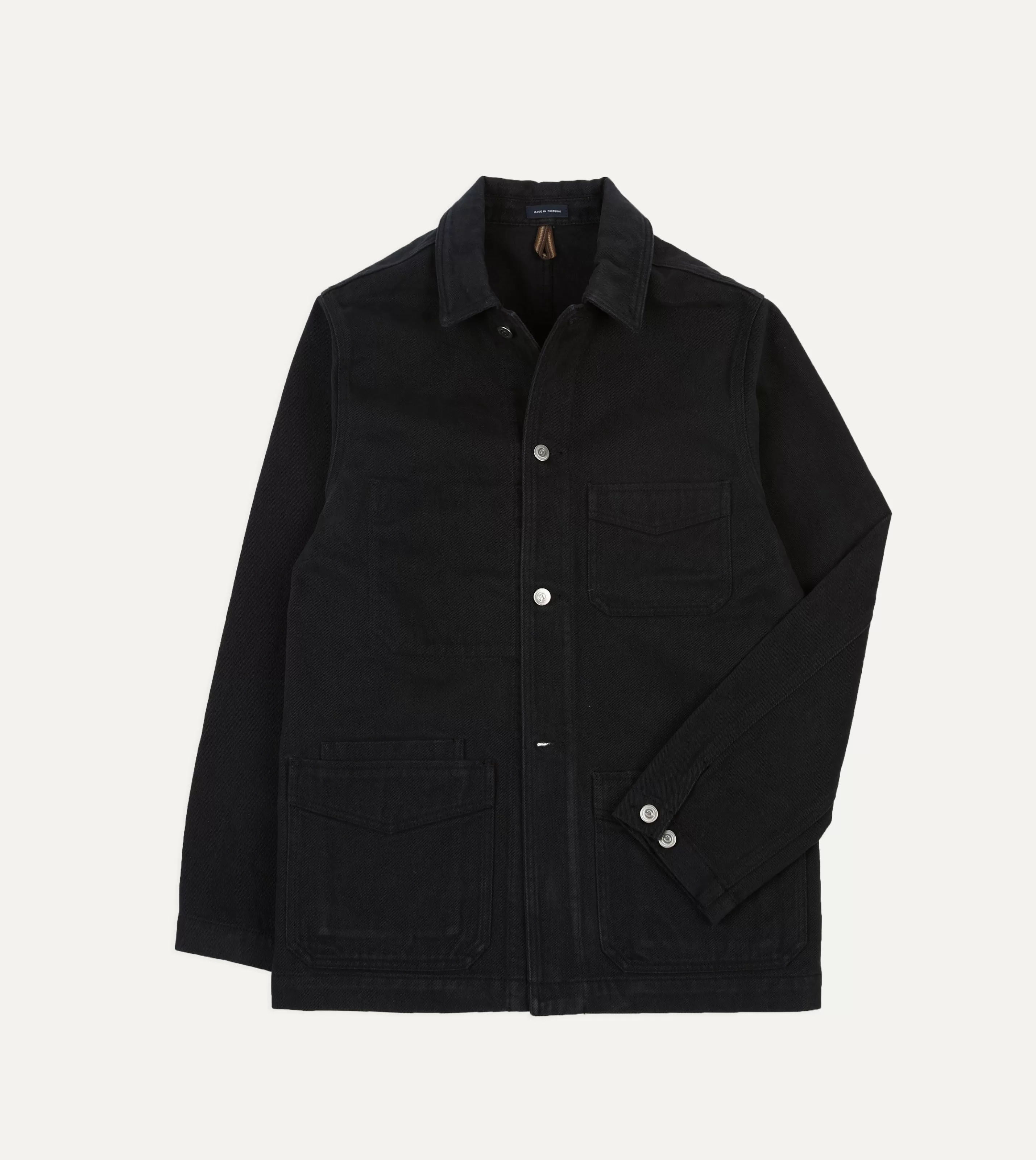 Drake’s Coats & Jackets | Chore Jackets | Heavy Twill Cotton Five-Pocket Chore Jacket Black