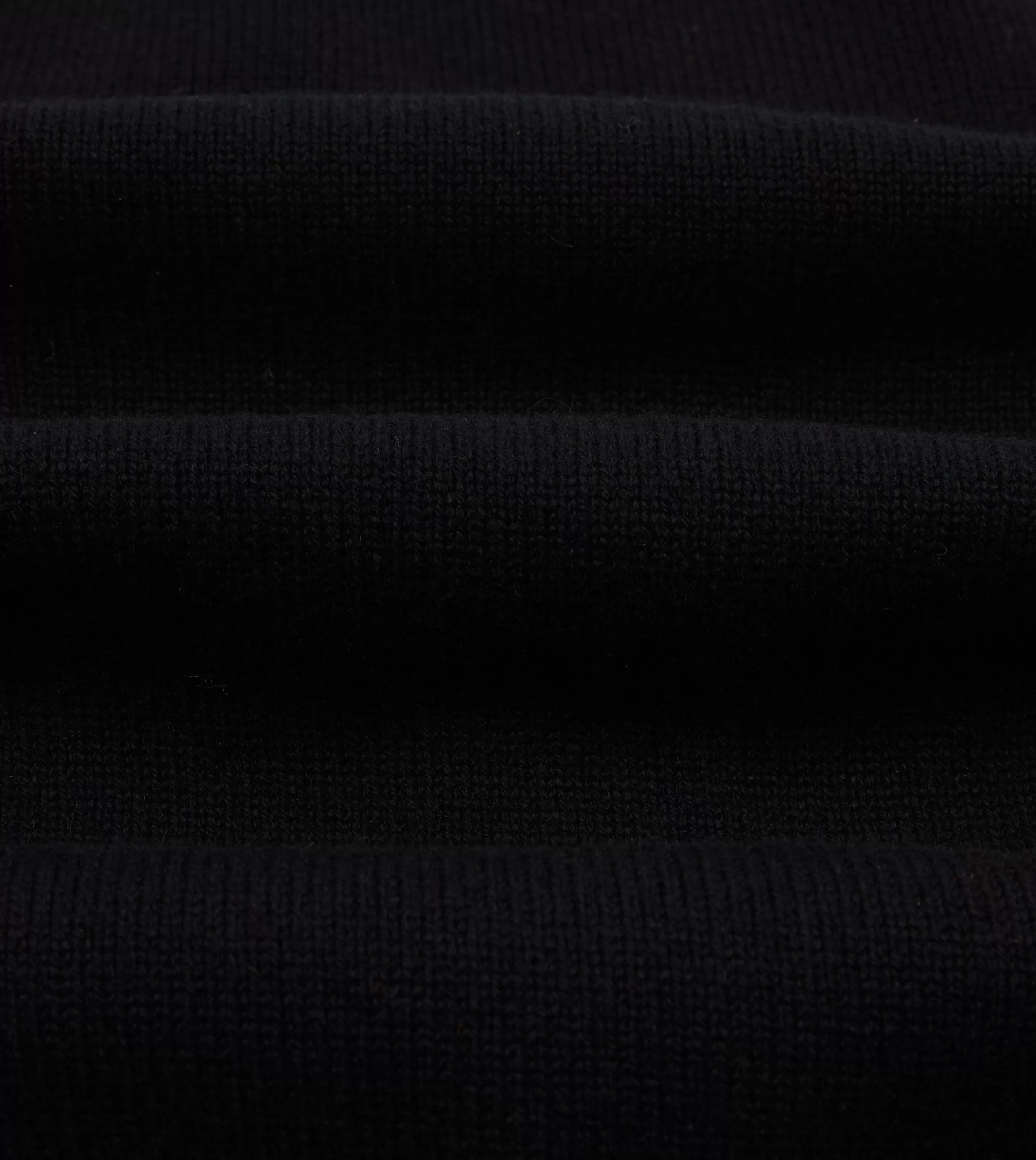 Drake’s Knitwear | Lambswool 6 Button Cardigan Black