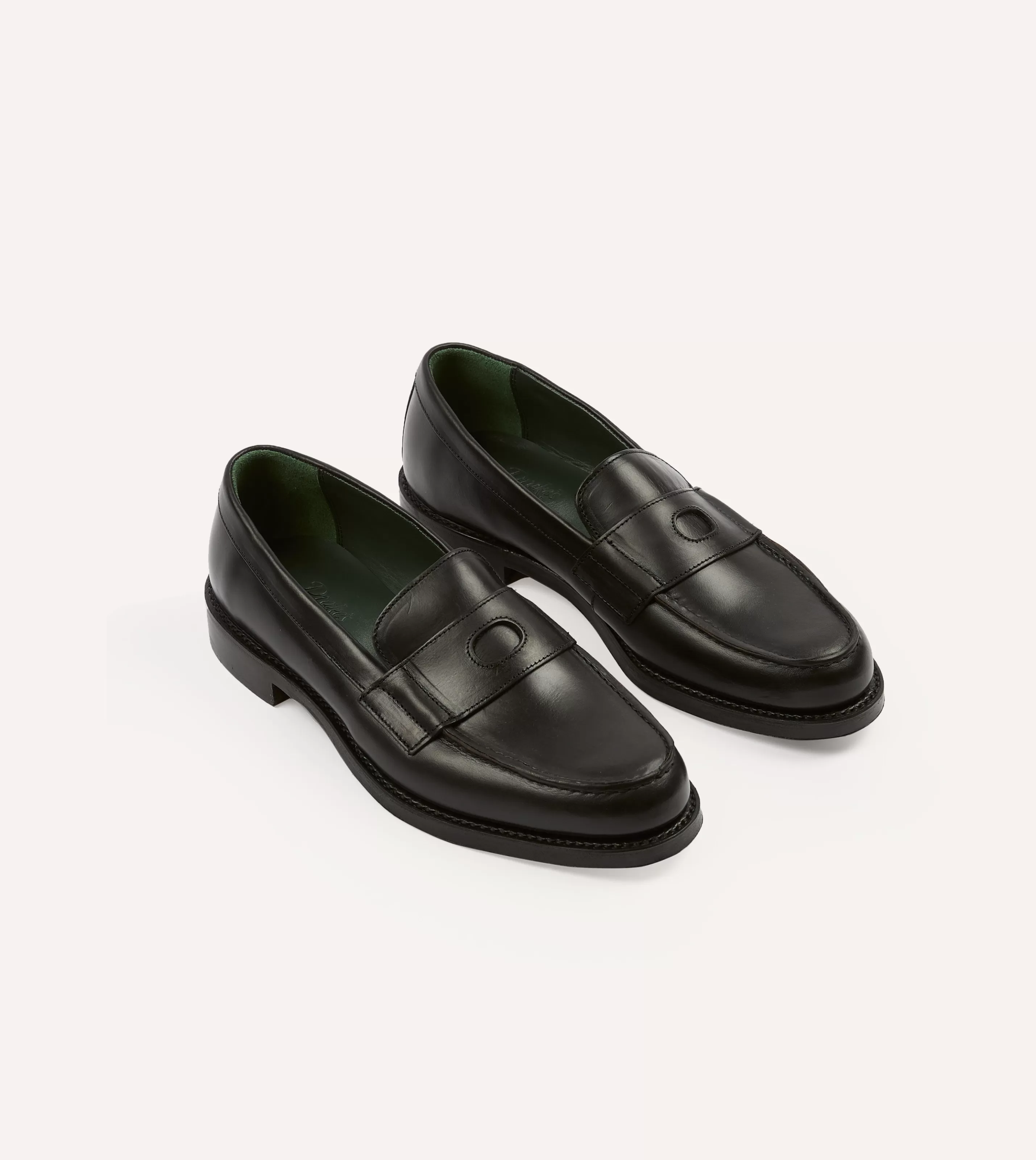 Drake’s Footwear | Loafers | Leather Charles Goodyear Welted Penny Loafer Black