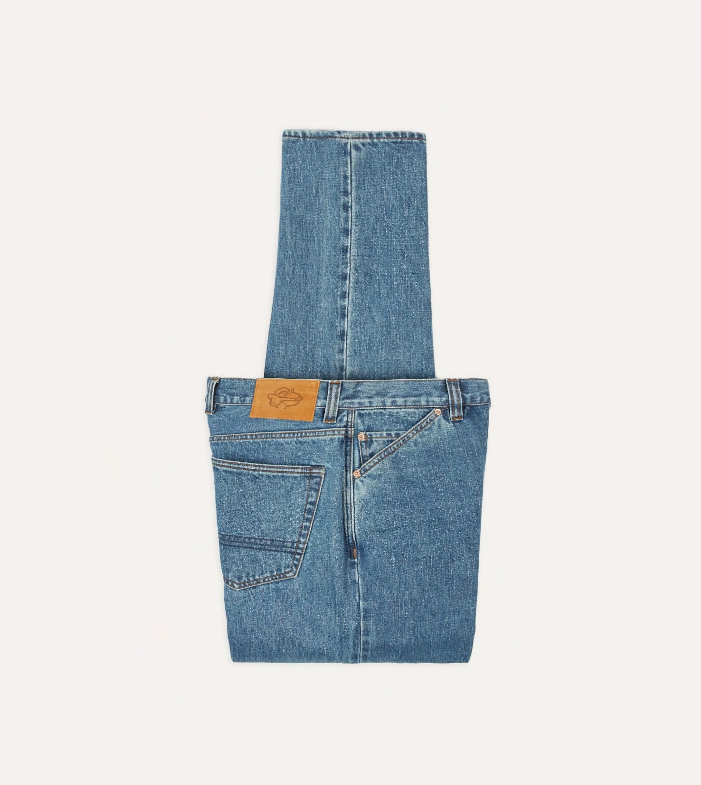 Drake’s Trousers | Denim | 14.2oz Japanese Selvedge Denim Five-Pocket Jeans Bleach wash