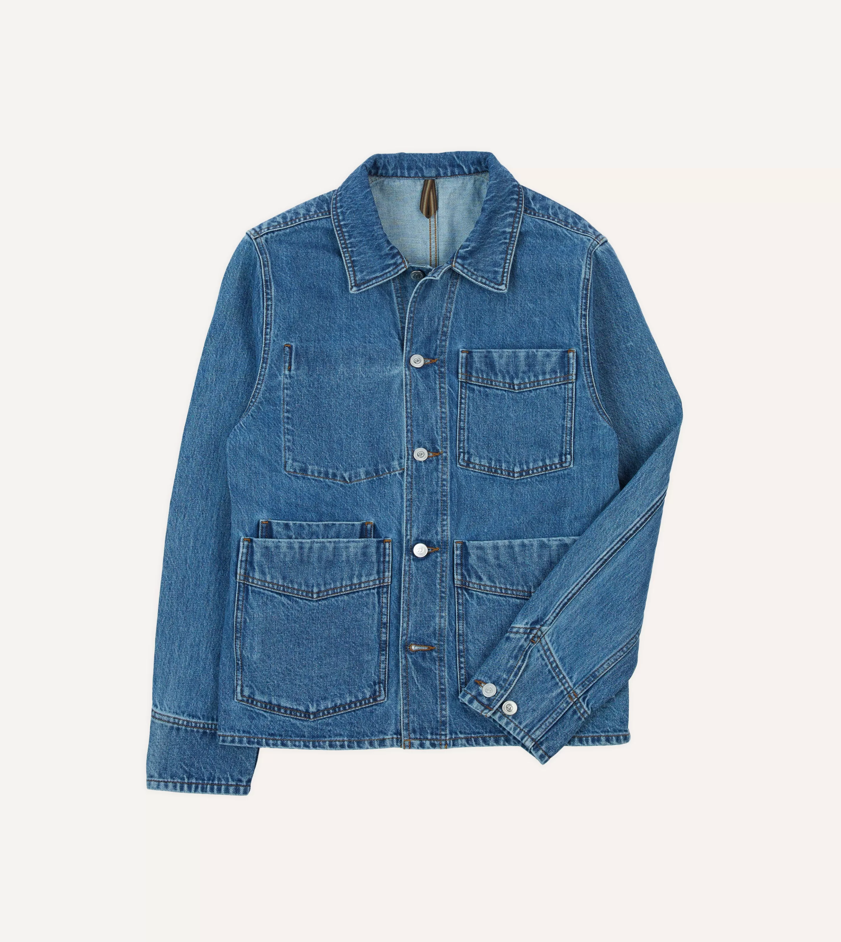 Drake’s Coats & Jackets | Chore Jackets | Denim Work Jacket Bleach wash