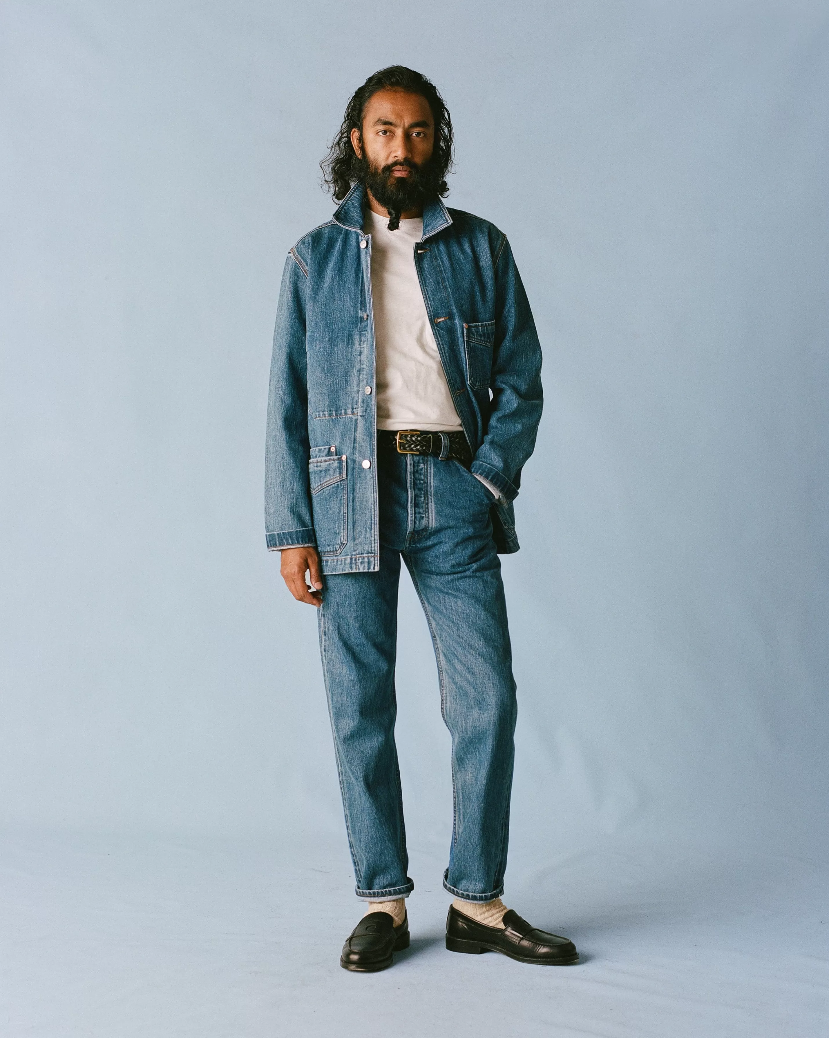 Drake’s Coats & Jackets | Chore Jackets | Selvedge Denim Five-Pocket Chore Jacket Bleach wash