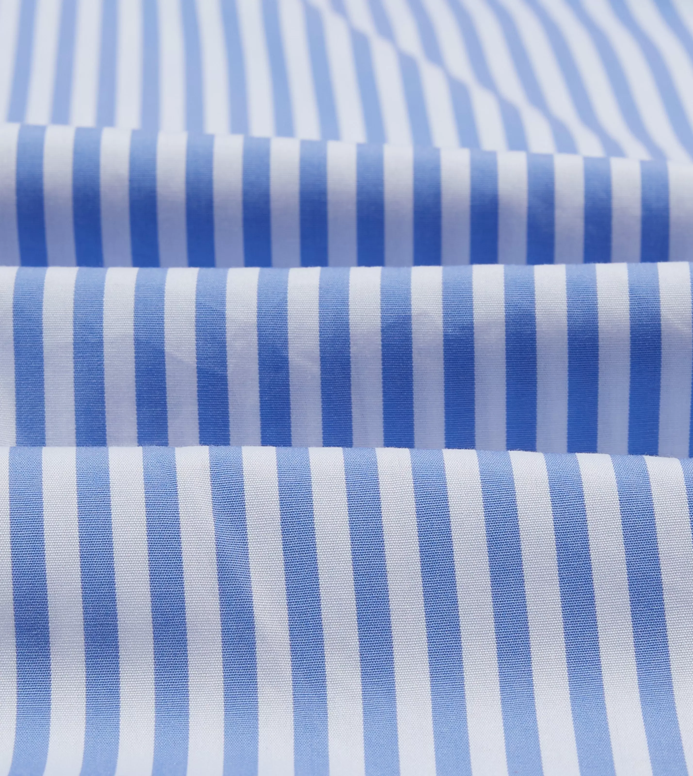 Drake’s Shirts | Formal Shirts | Bengal Stripe Cotton Poplin Button-Down Shirt Blue