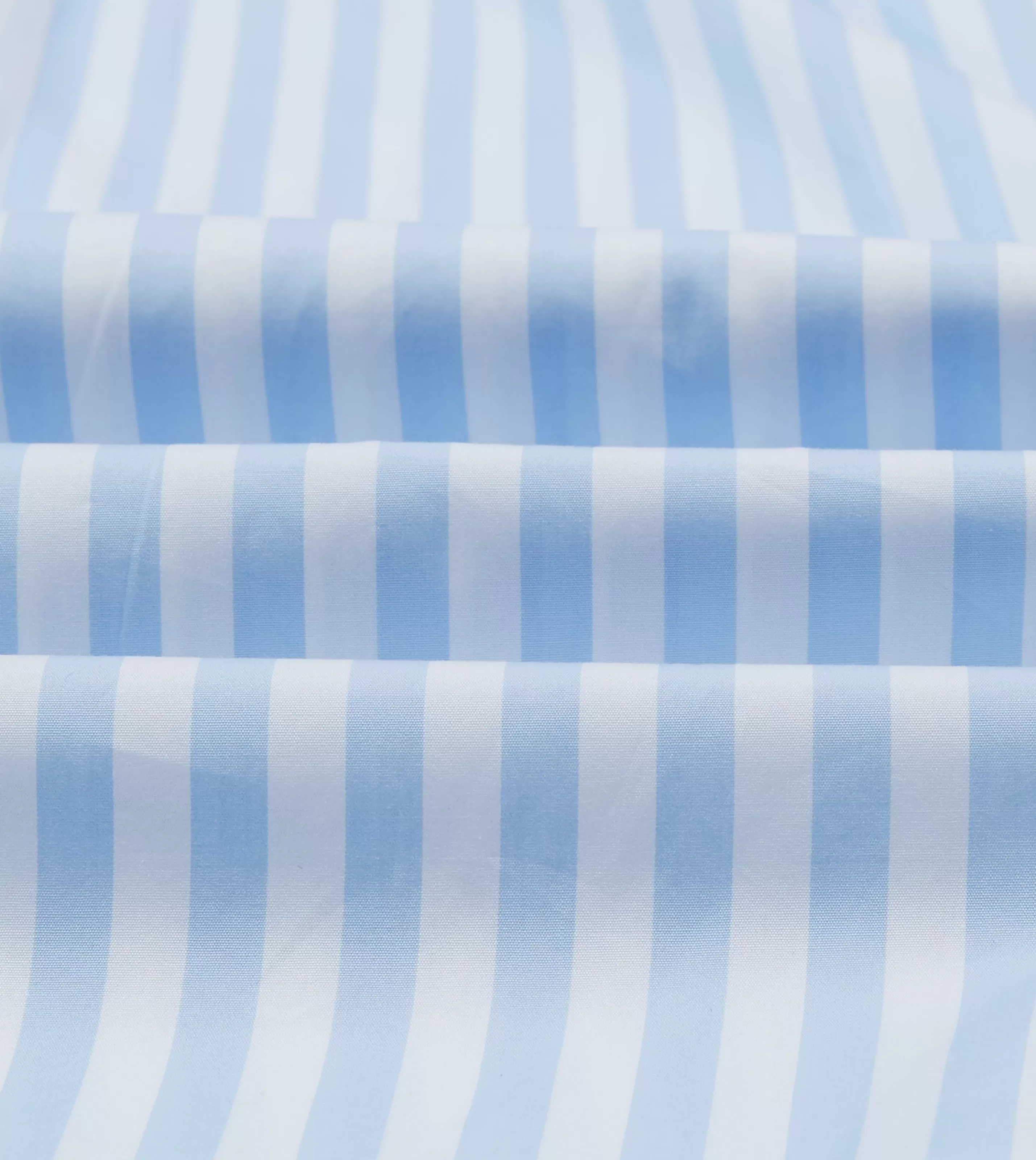 Drake’s Shirts | Formal Shirts | Blue Broad Stripe Cotton Poplin Button-Down Shirt