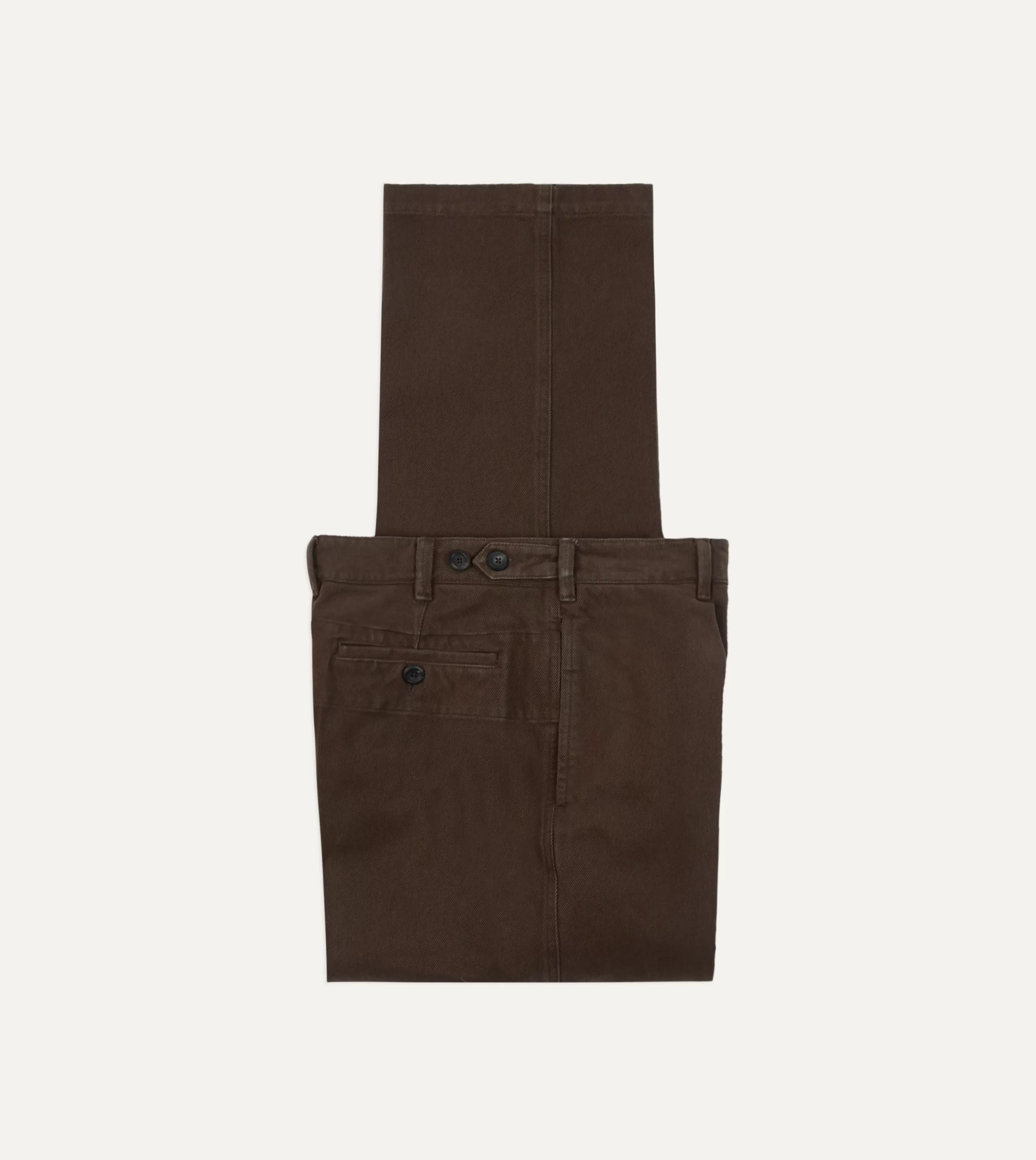 Drake’s Trousers | Trousers | Heavy Cotton Twill Games Trousers Brown