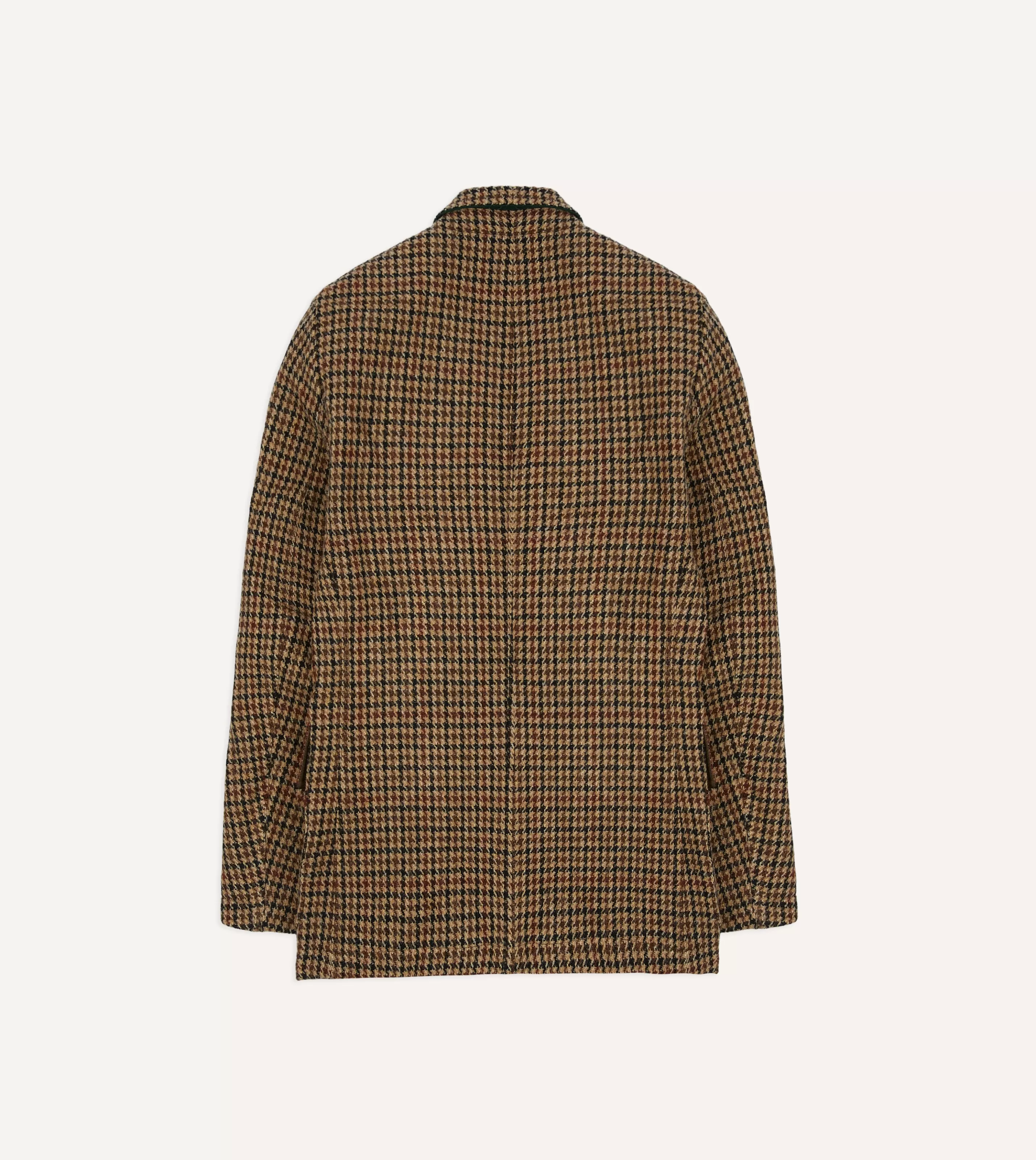 Drake’s Blazers | Brown Houndstooth Check Harris Tweed Games Blazer Mk. VII