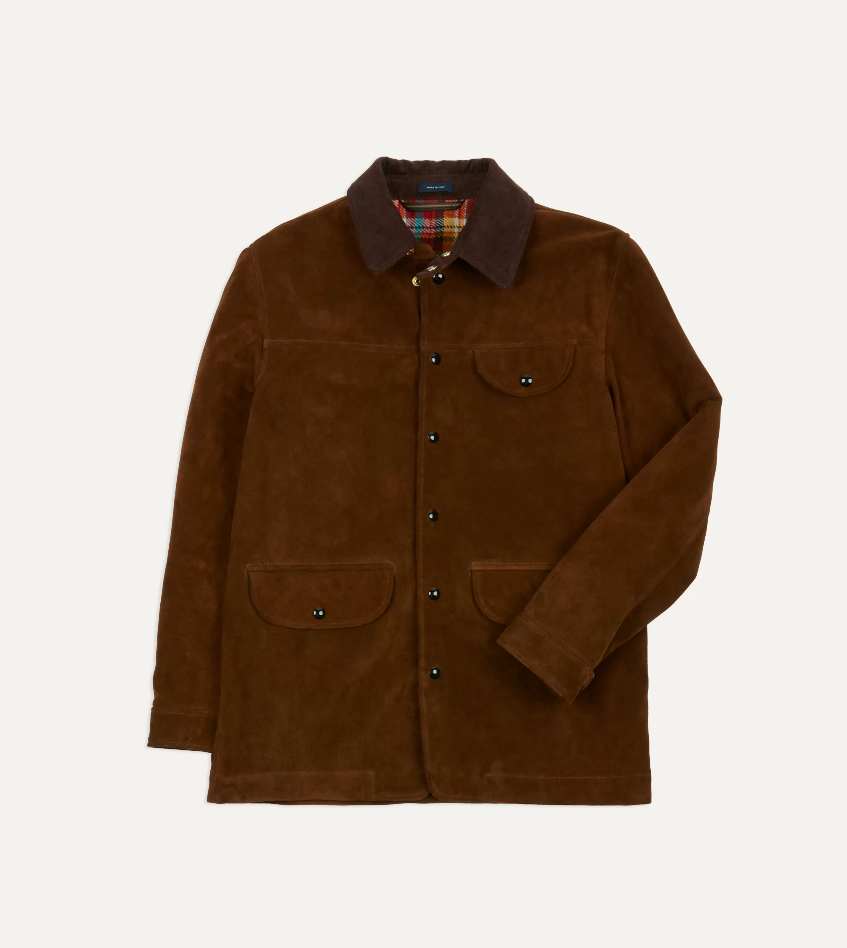 Drake’s Coats & Jackets | Brown Suede Car Coat With Blanket Lining