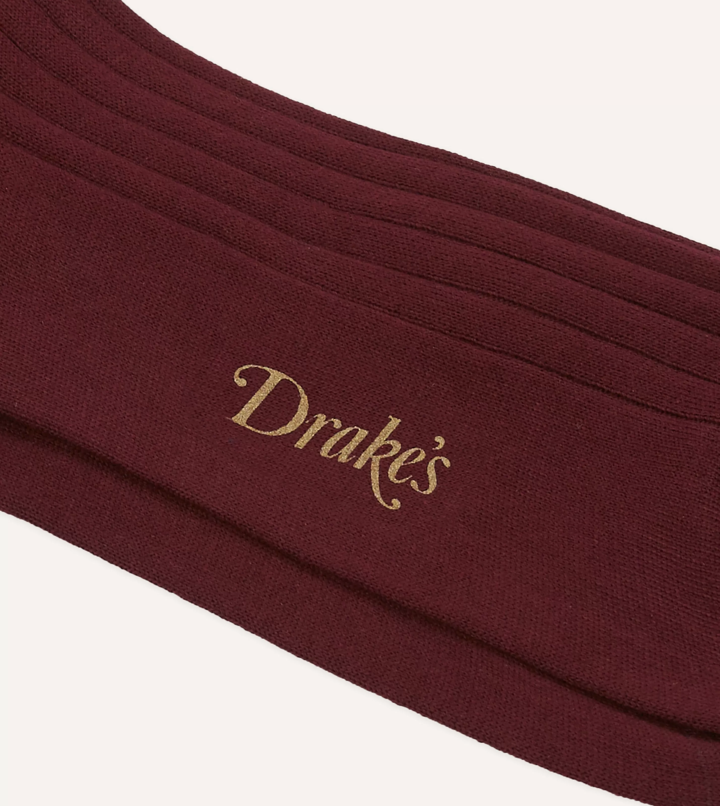 Drake’s Socks | Socks | Cotton Mid-Calf Socks Burgundy