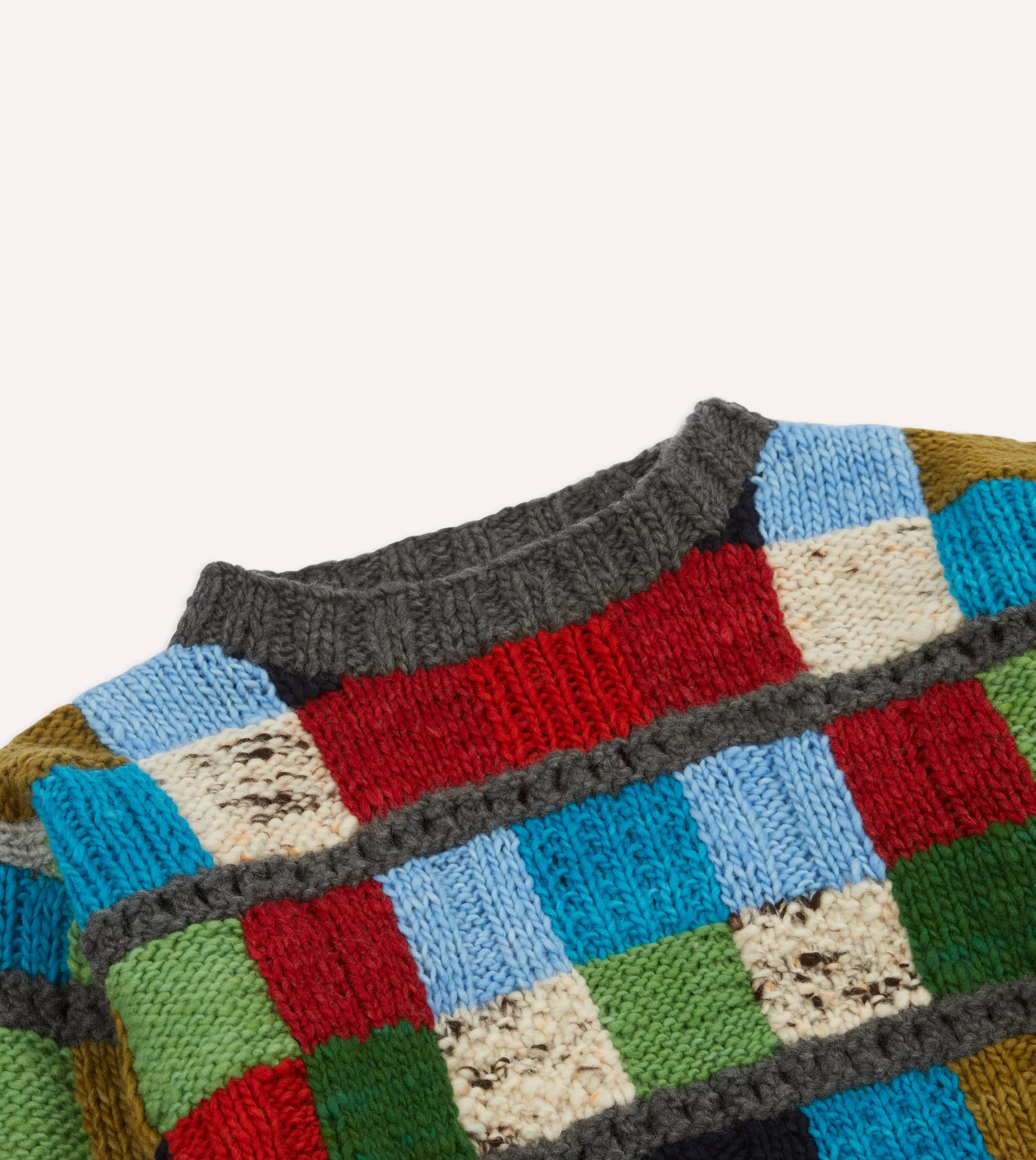 Drake’s Knitwear | Chamula For Drake's Patchwork Merino Jumper