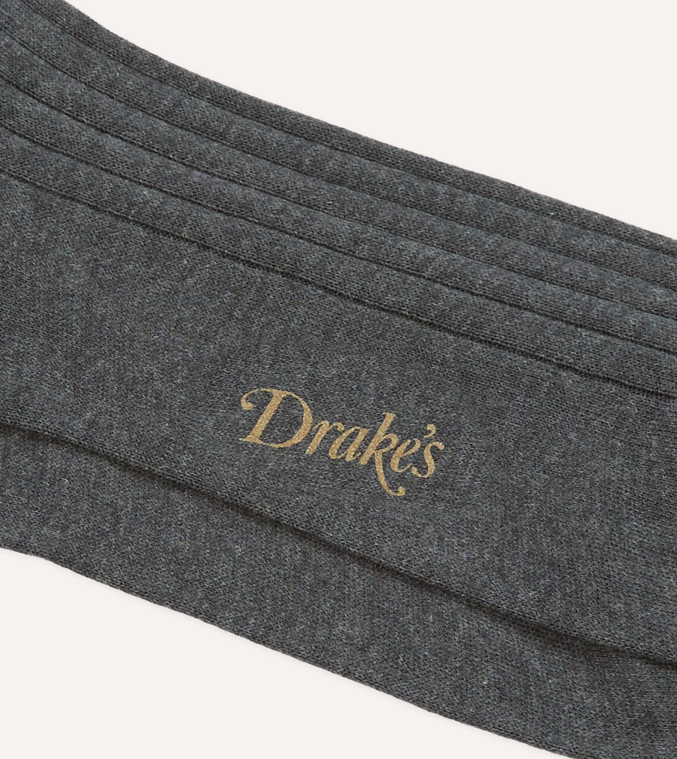 Drake’s Socks | Socks | Cotton Mid-Calf Socks Charcoal