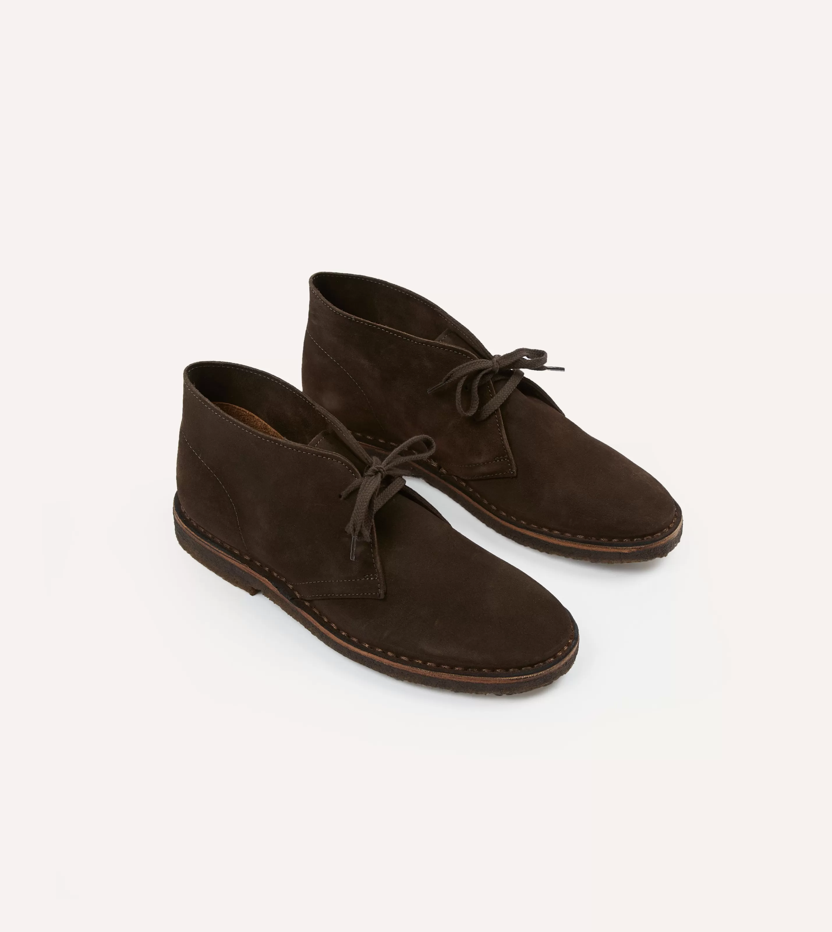 Drake’s Footwear | Chukkas | Clifford Desert Boot Suede Dark brown