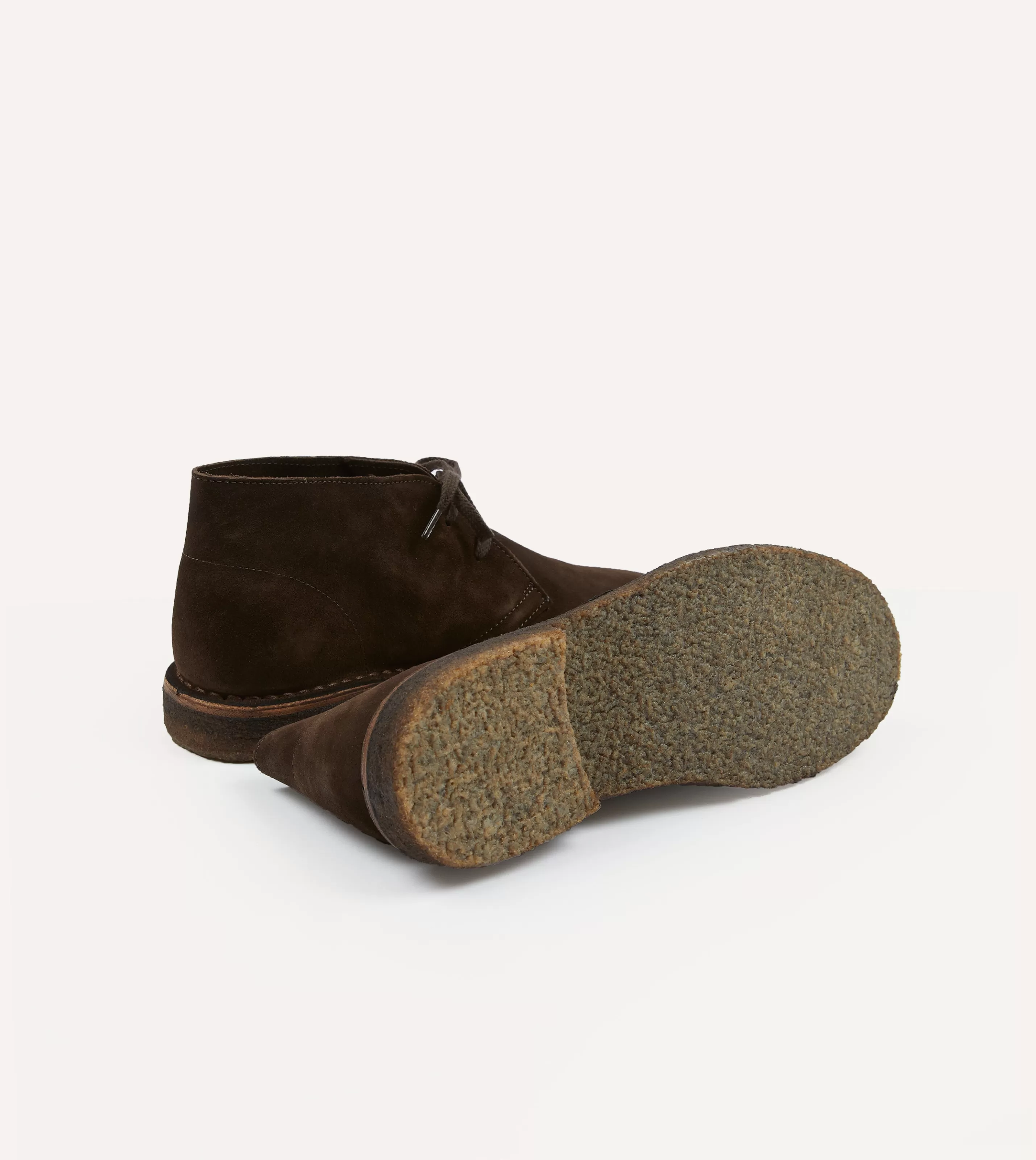 Drake’s Footwear | Chukkas | Clifford Desert Boot Suede Dark brown