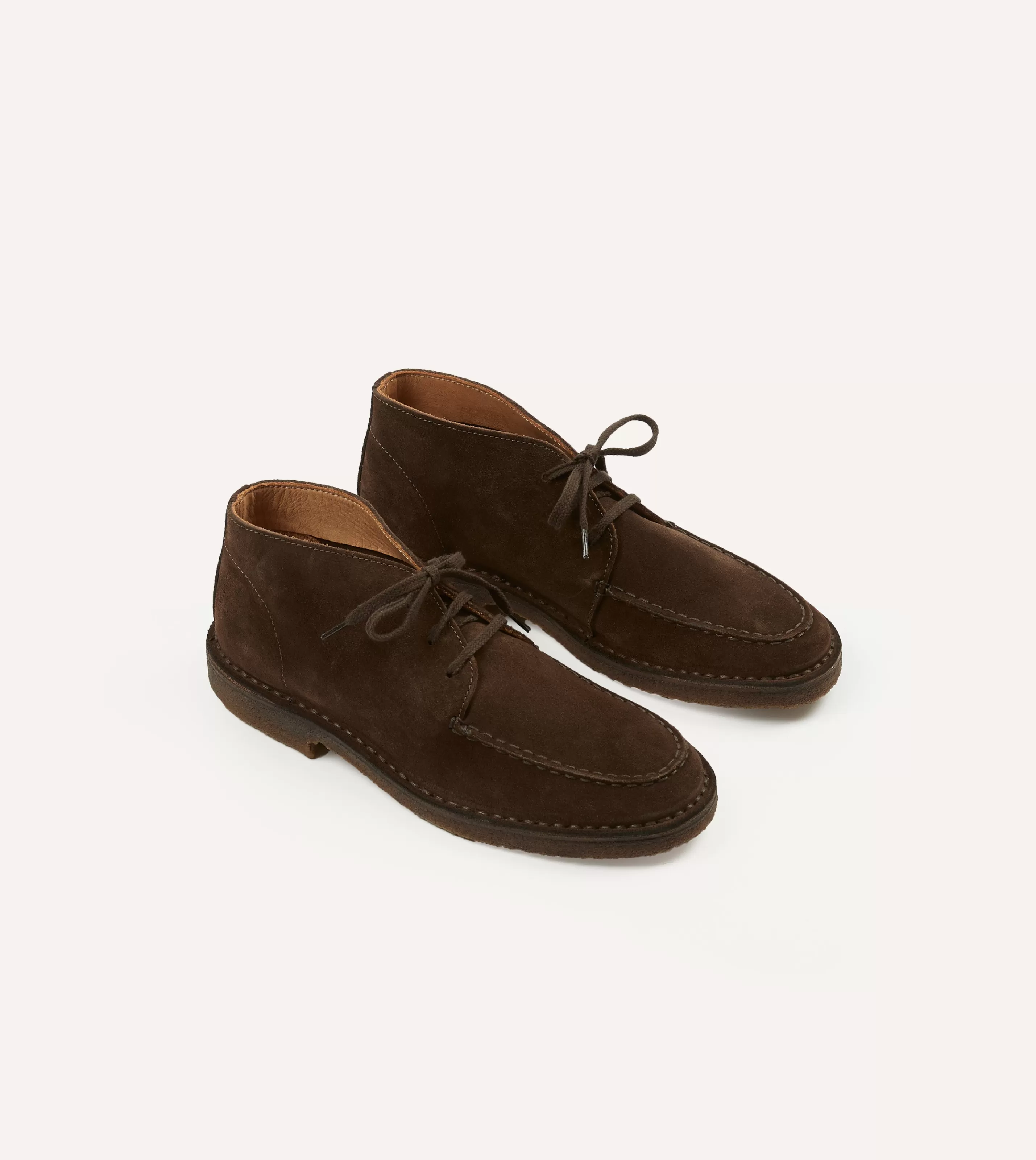 Drake’s Footwear | Chukkas | Crosby Moc-Toe Chukka Boot Suede Brown