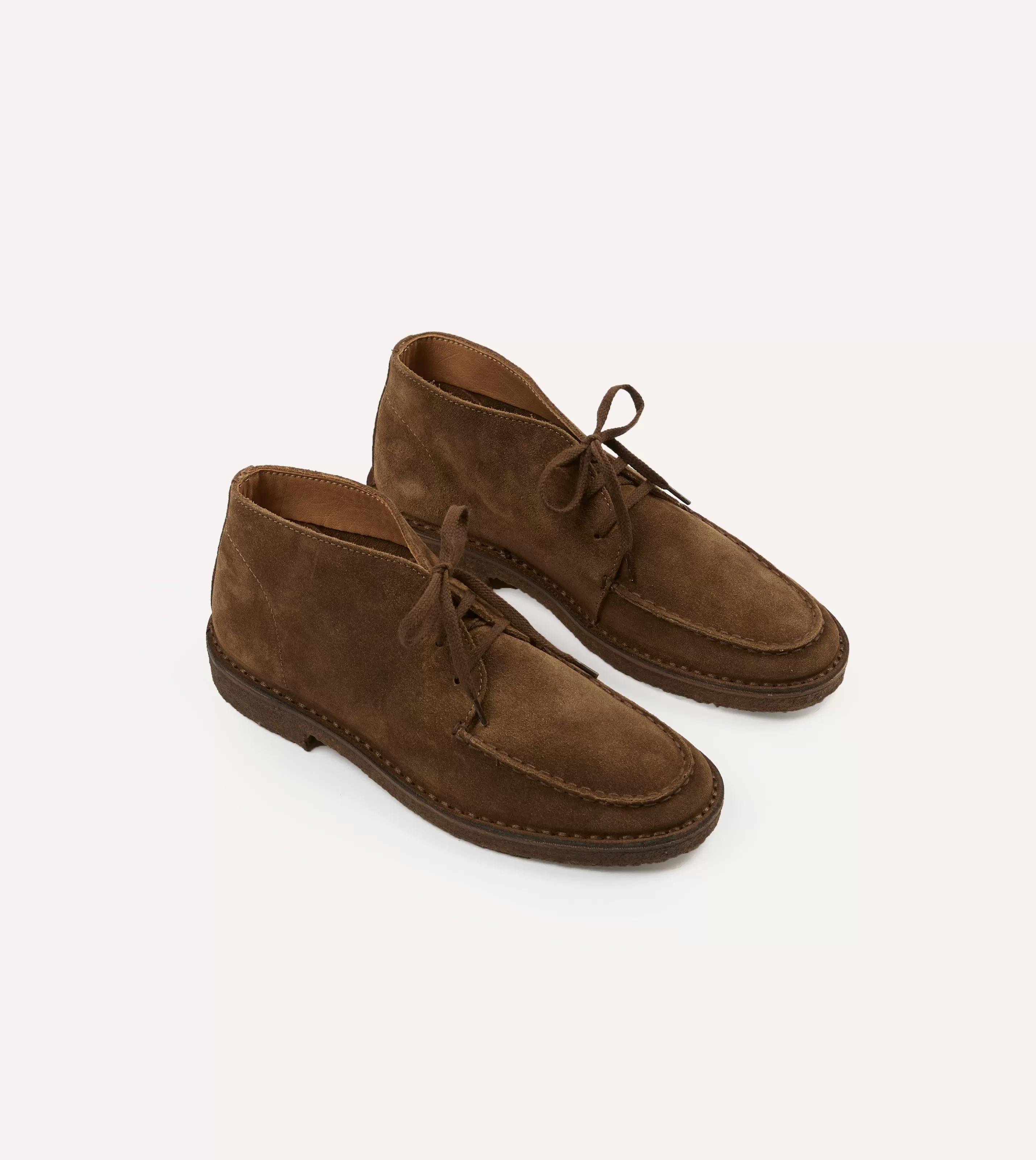 Drake’s Footwear | Chukkas | Crosby Moc-Toe Chukka Boot Suede Tobacco