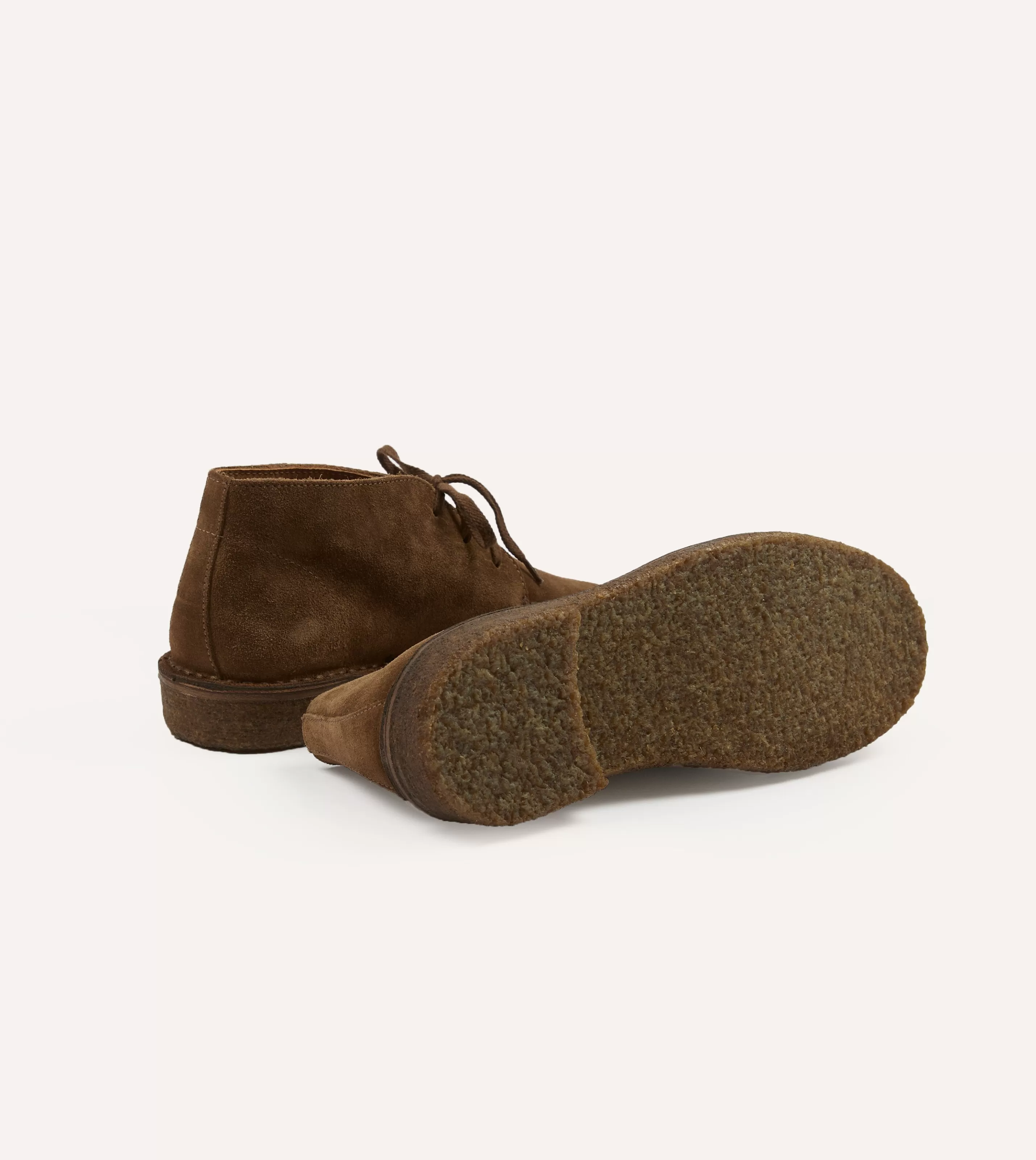 Drake’s Footwear | Chukkas | Crosby Moc-Toe Chukka Boot Suede Tobacco