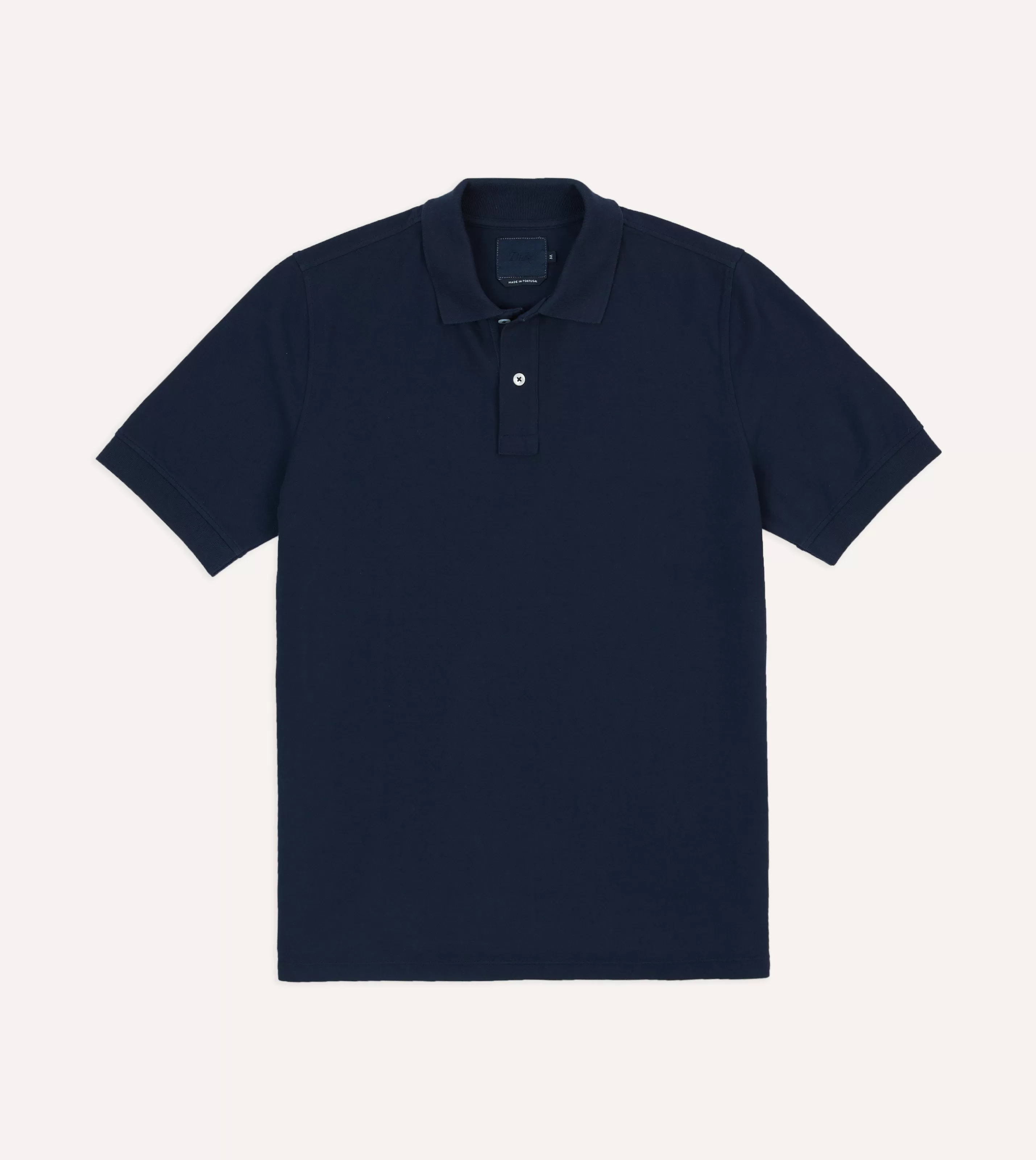 Drake’s Polos & Sweatshirts | Piqué Cotton Polo Shirt Dark navy