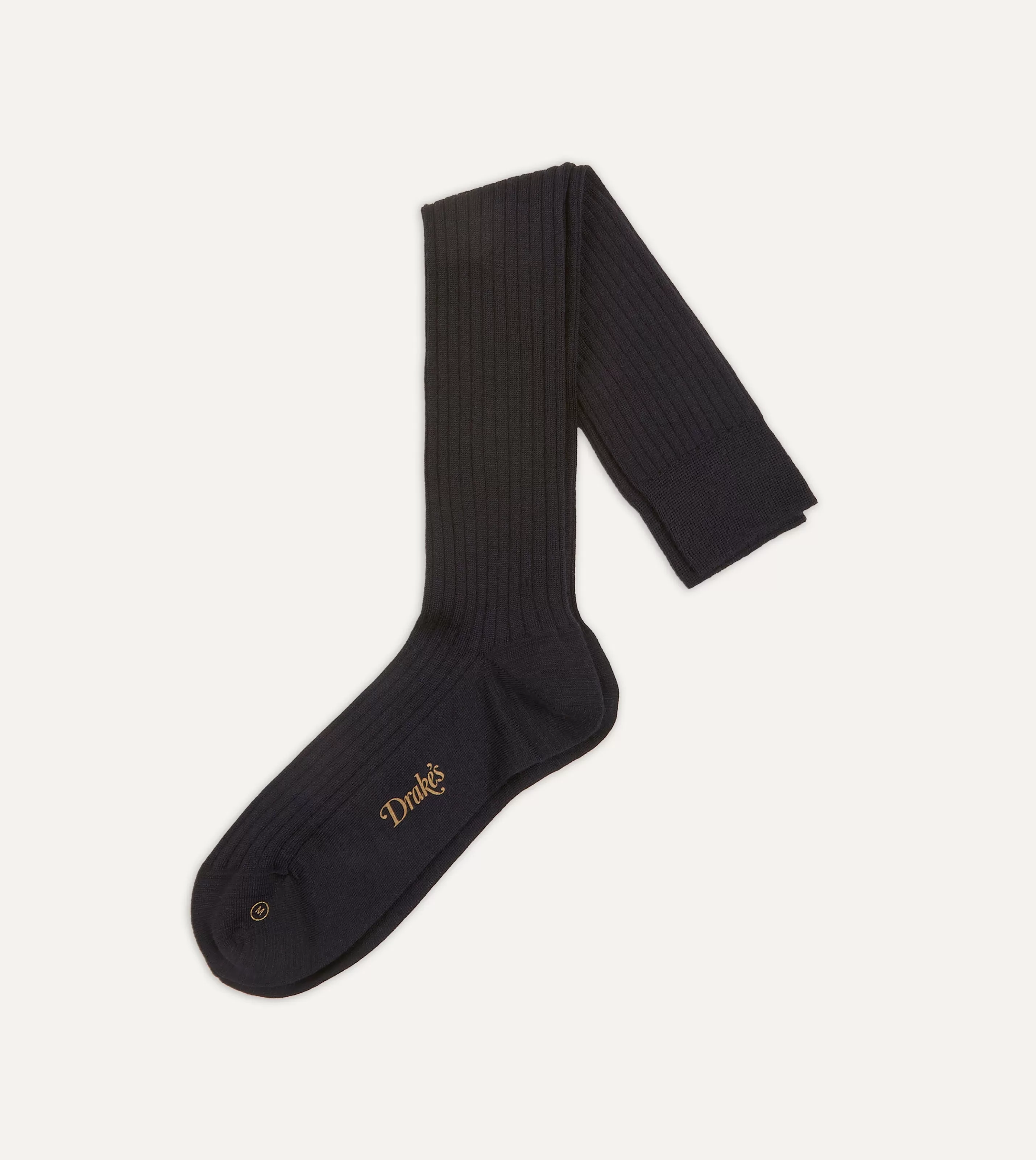 Drake’s Socks | Socks | Wool Over-the-Calf Socks Dark navy