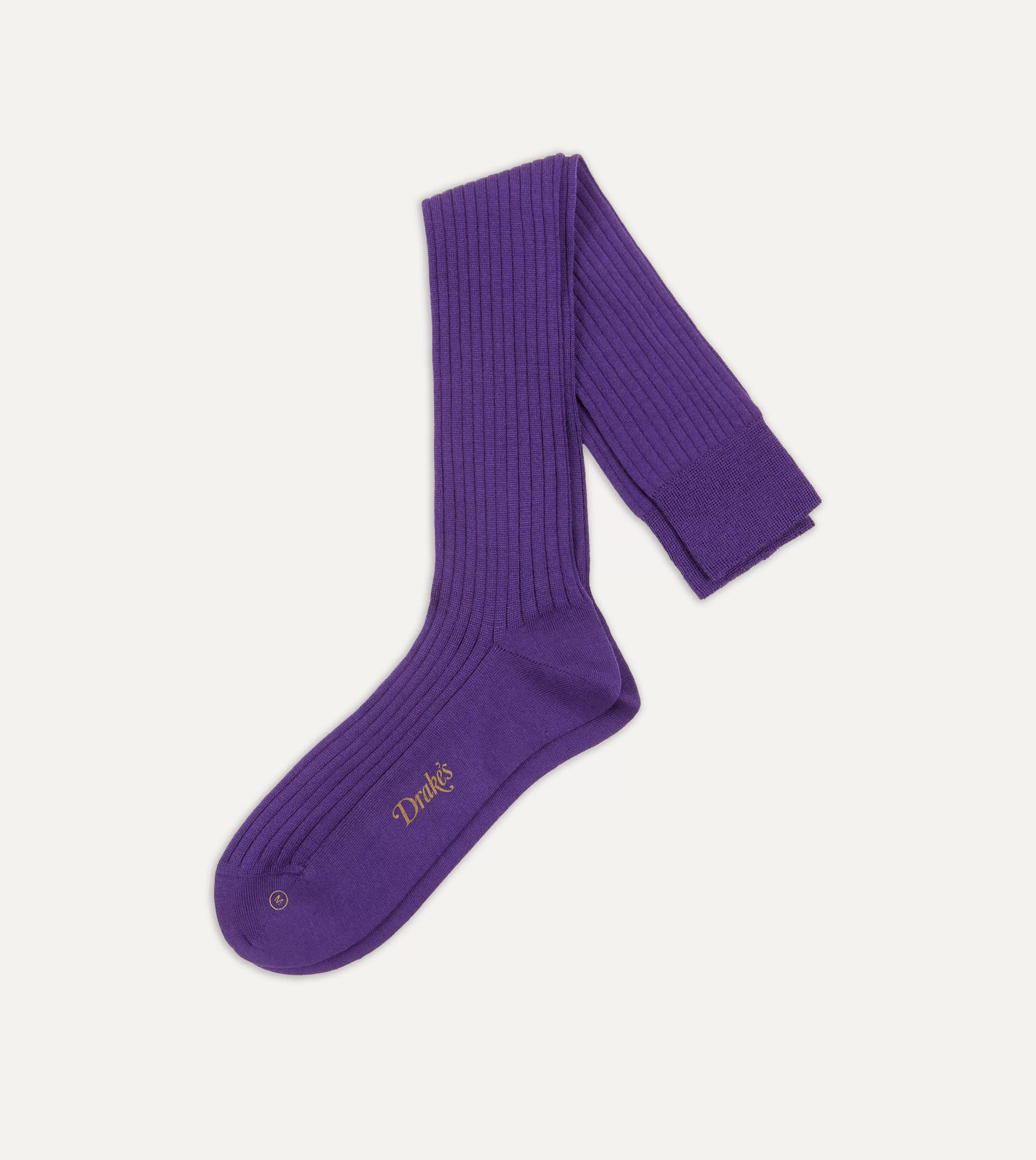 Drake’s Socks | Socks | Wool Over-the-Calf Socks Dark purple