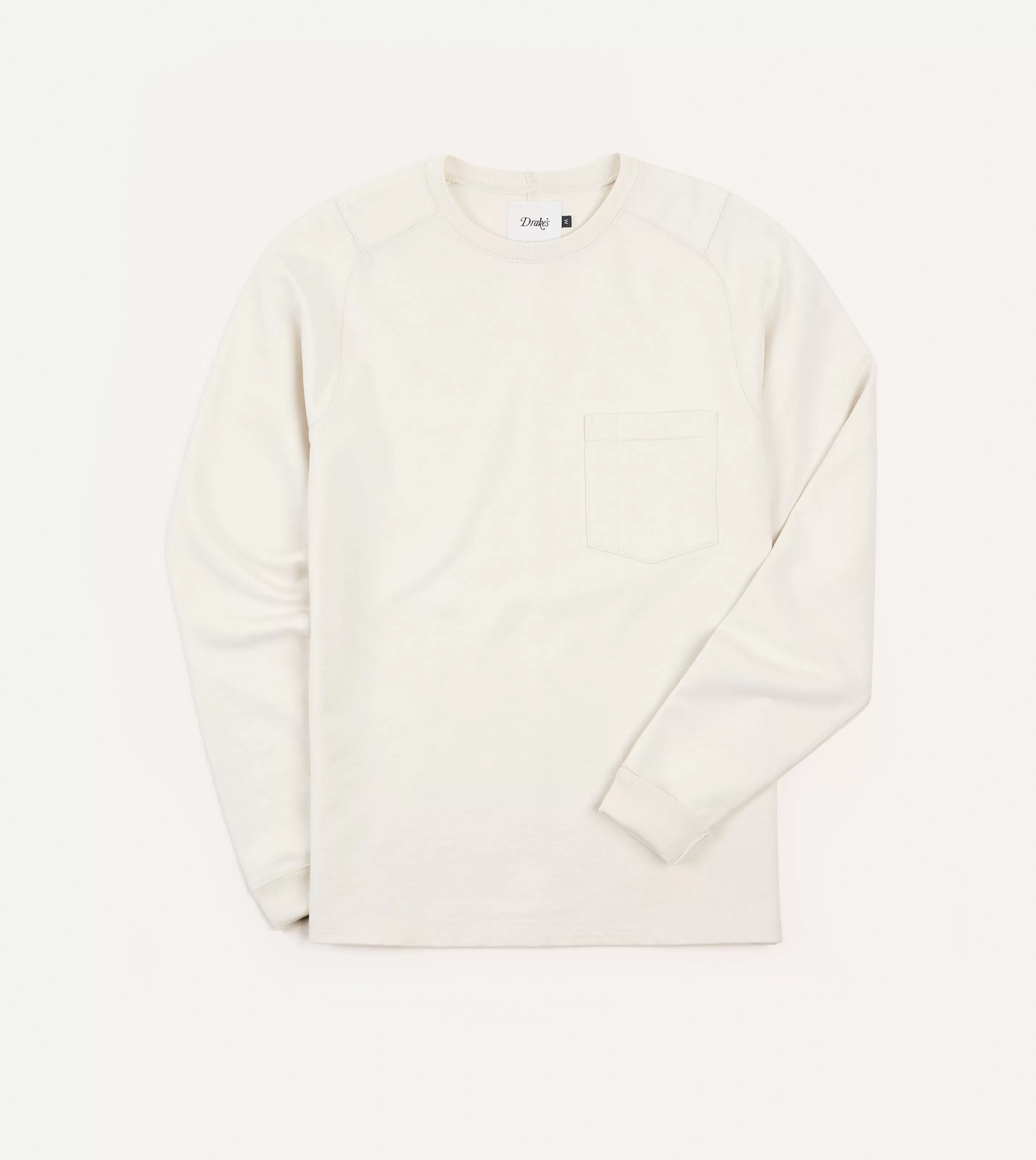 Drake’s T-Shirts | Cotton Long-Sleeve Hiking Sweatshirt Ecru