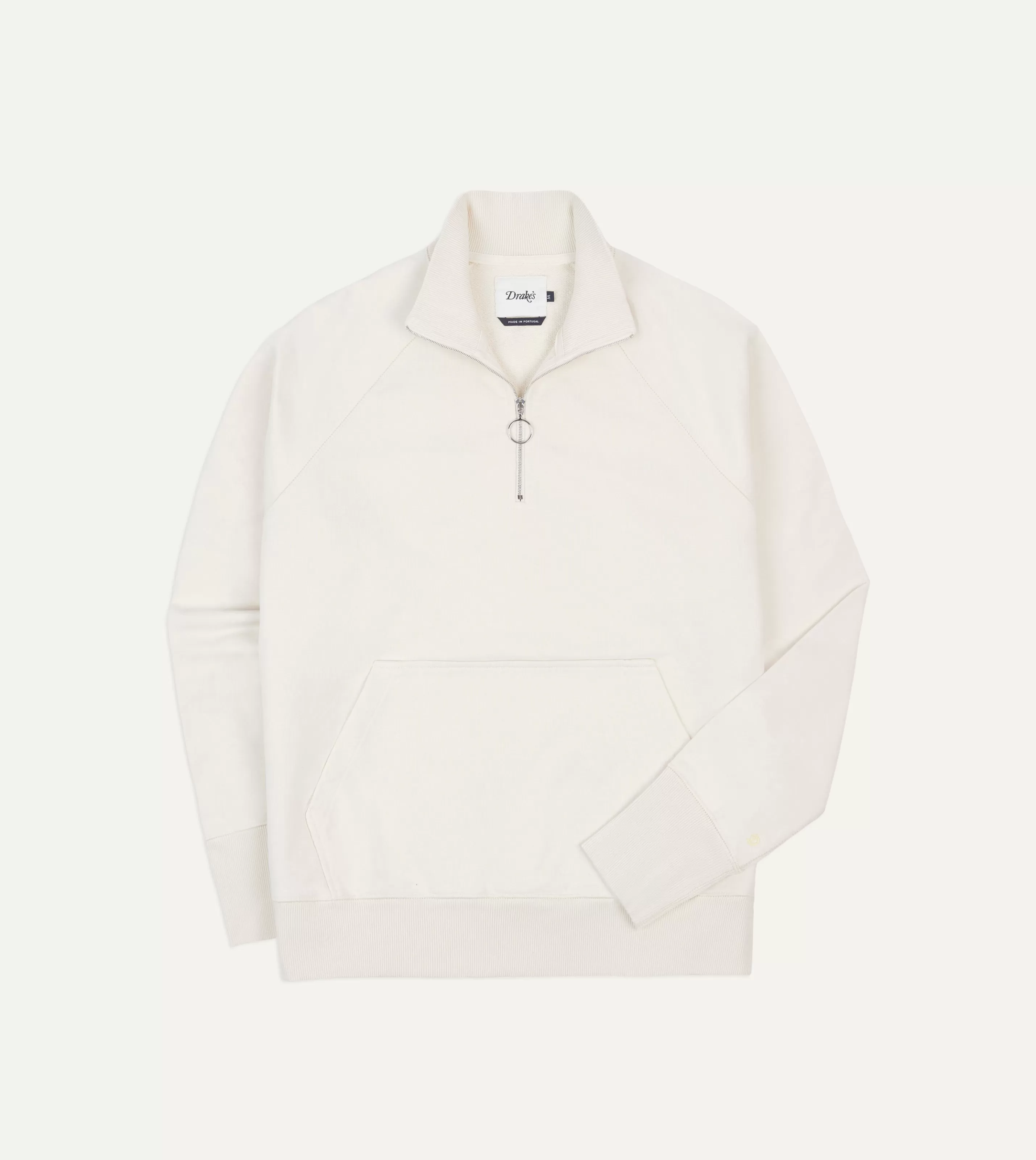 Drake’s Polos & Sweatshirts | Cotton Quarter Zip Sweatshirt Ecru