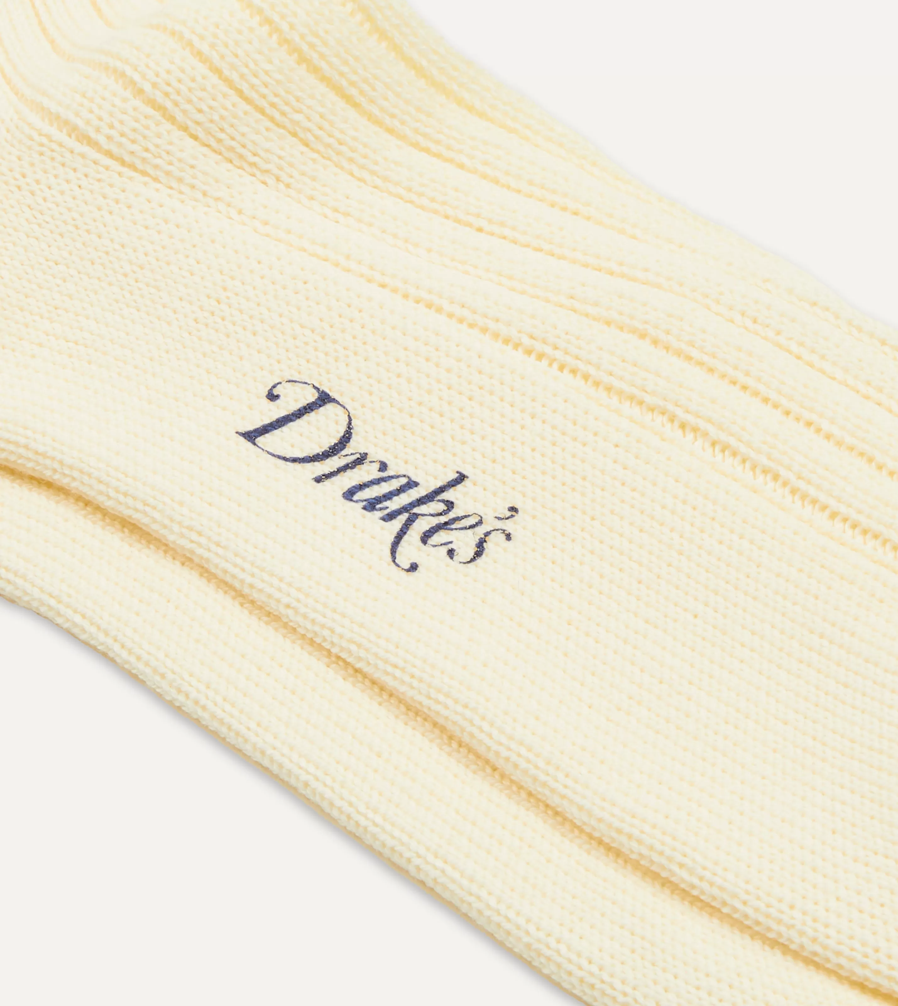 Drake’s Socks | Cotton Sports Socks Ecru