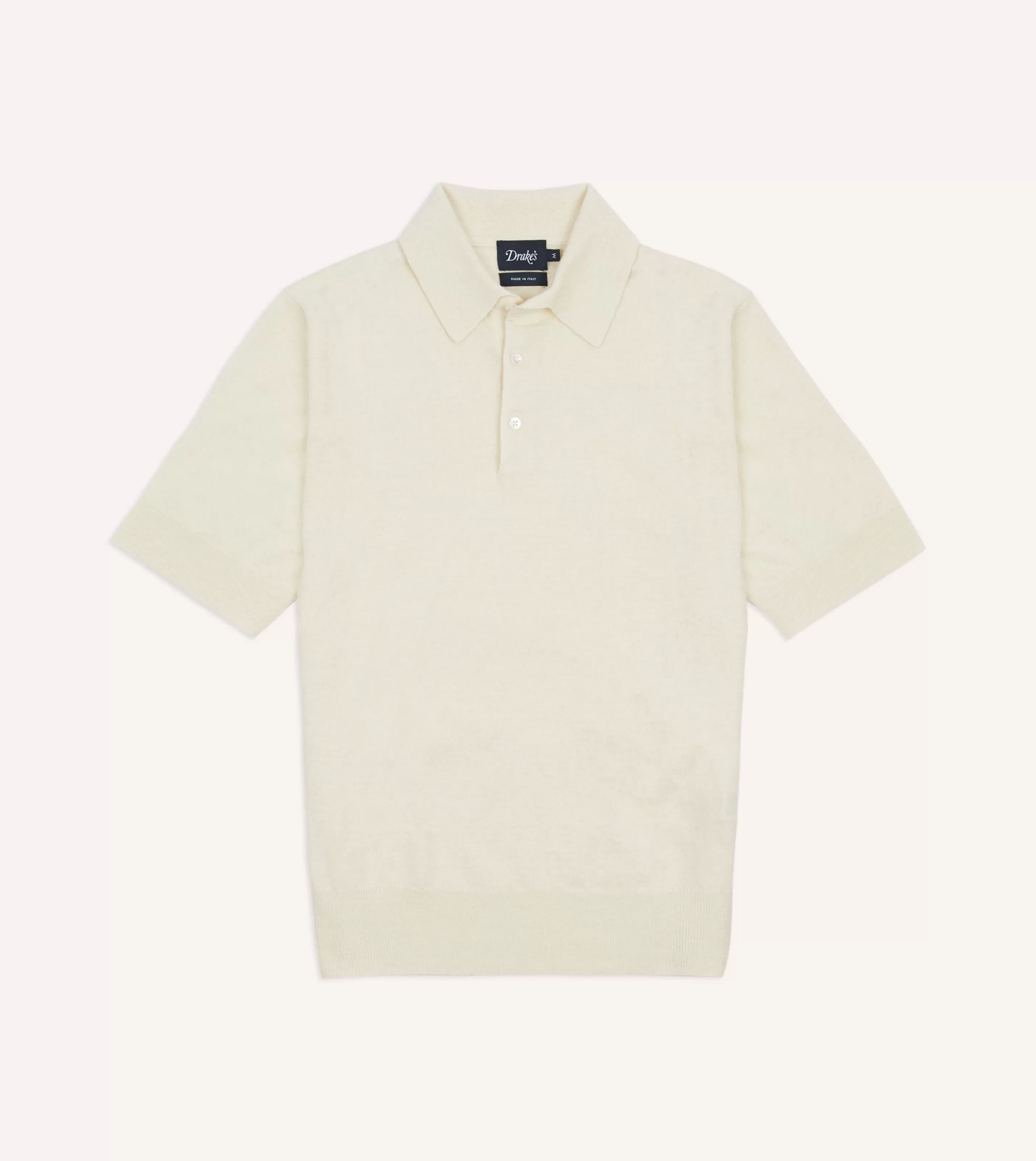 Drake’s Knitwear | Polos & Sweatshirts | Knitted Linen-Cotton Short-Sleeve Polo Shirt Ecru