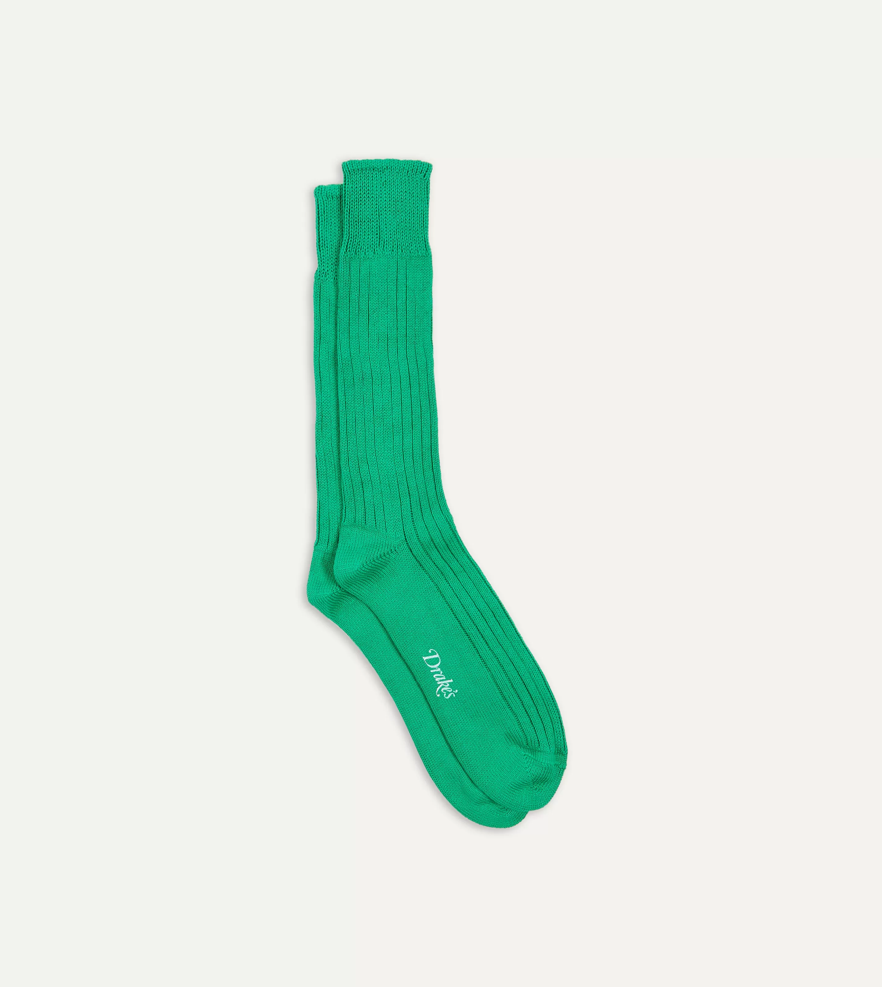 Drake’s Socks | Cotton Sports Socks Emerald green