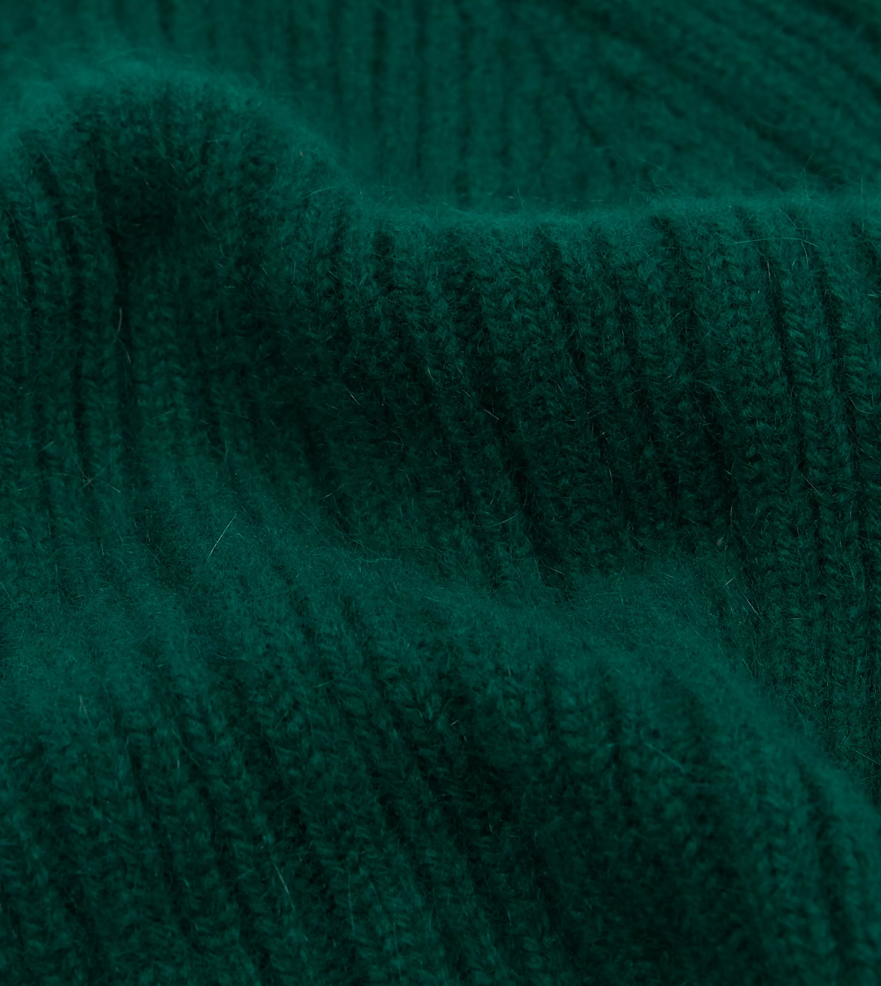 Drake’s Hats | Hats | Angora Lambswool Ribbed Knit Cap Forest green