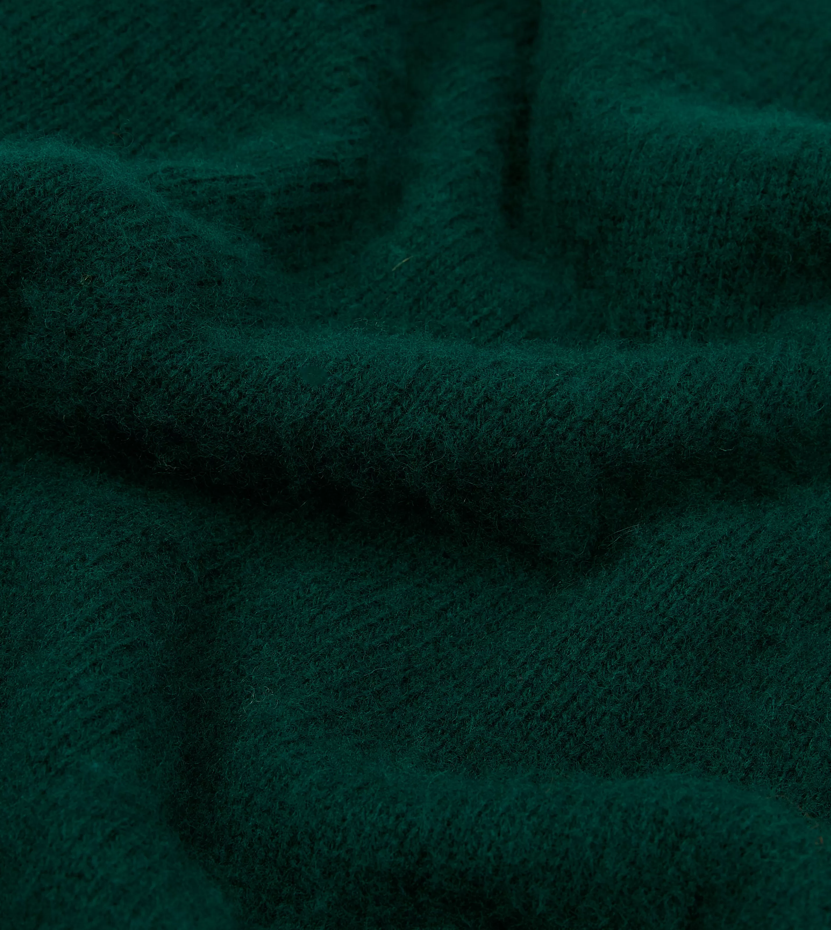 Drake’s Knitwear | Brushed Shetland Crew Neck Jumper Forest green