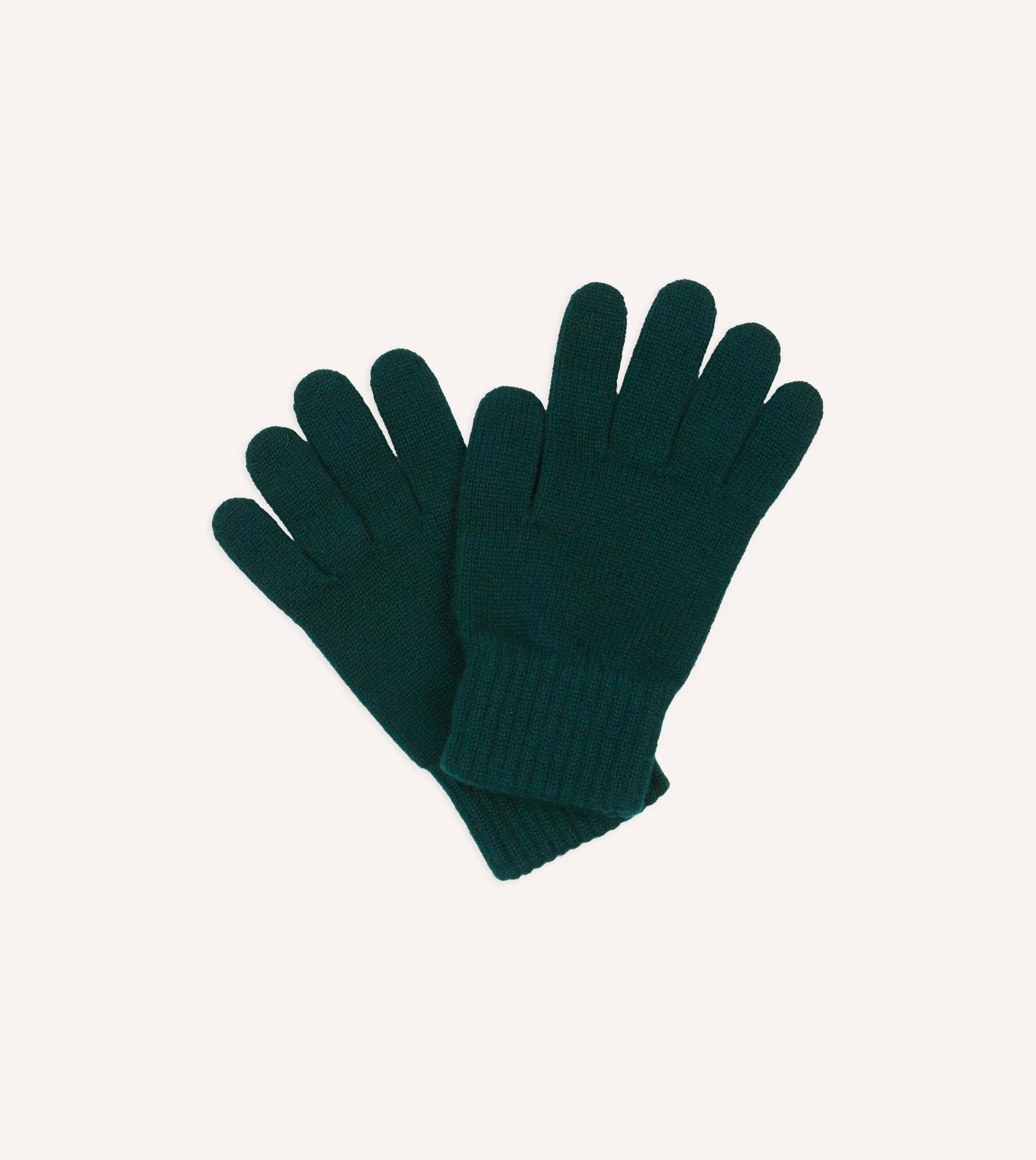 Drake’s Gloves | Forest Green Cashmere Knitted Gloves