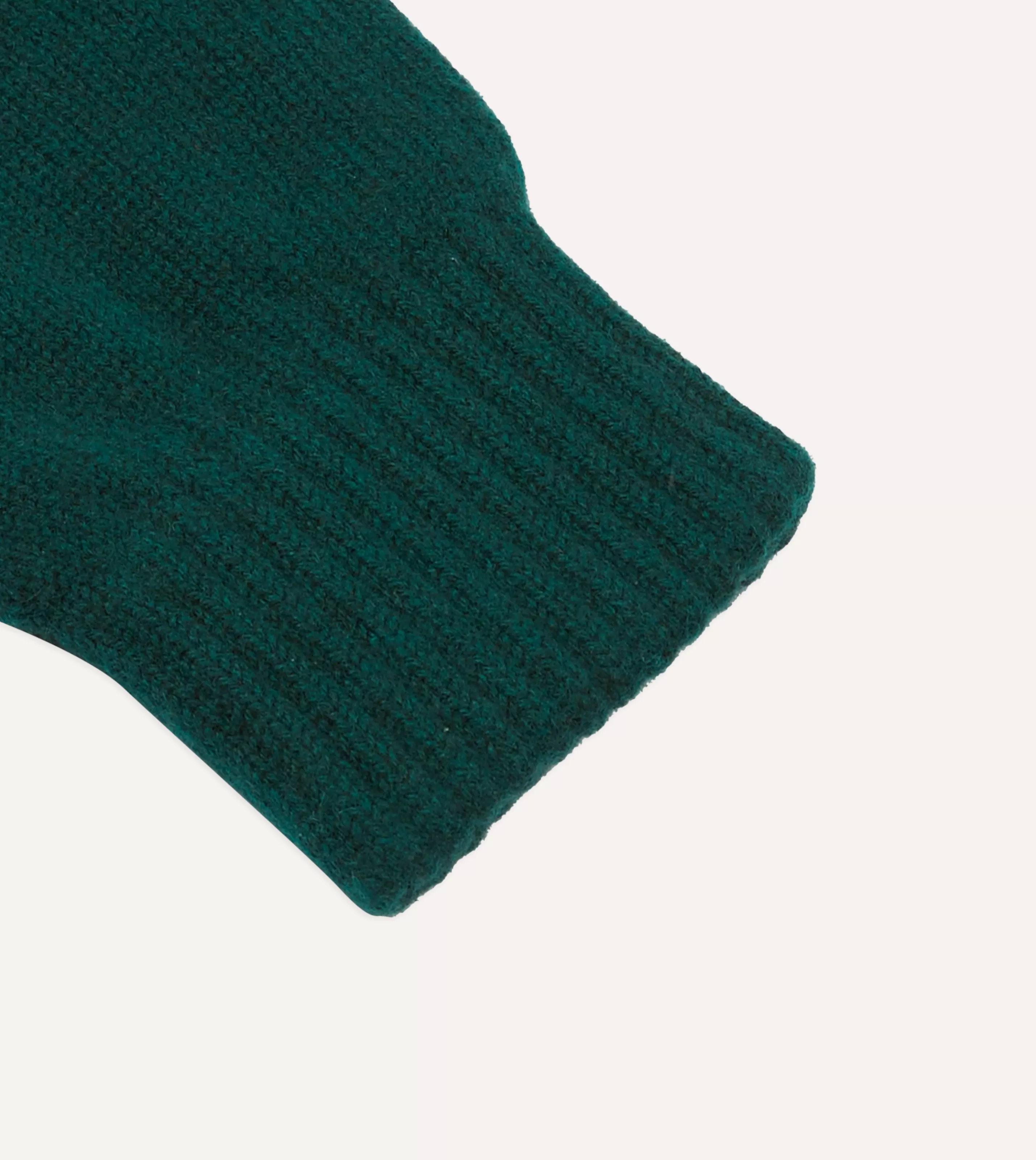 Drake’s Gloves | Forest Green Cashmere Knitted Gloves