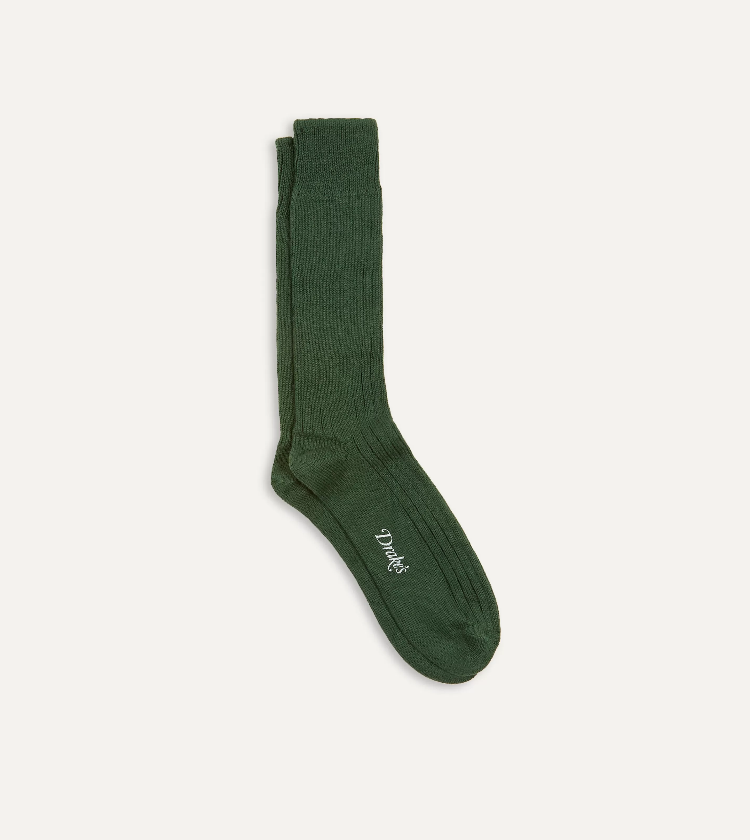 Drake’s Socks | Cotton Sports Socks Forest green