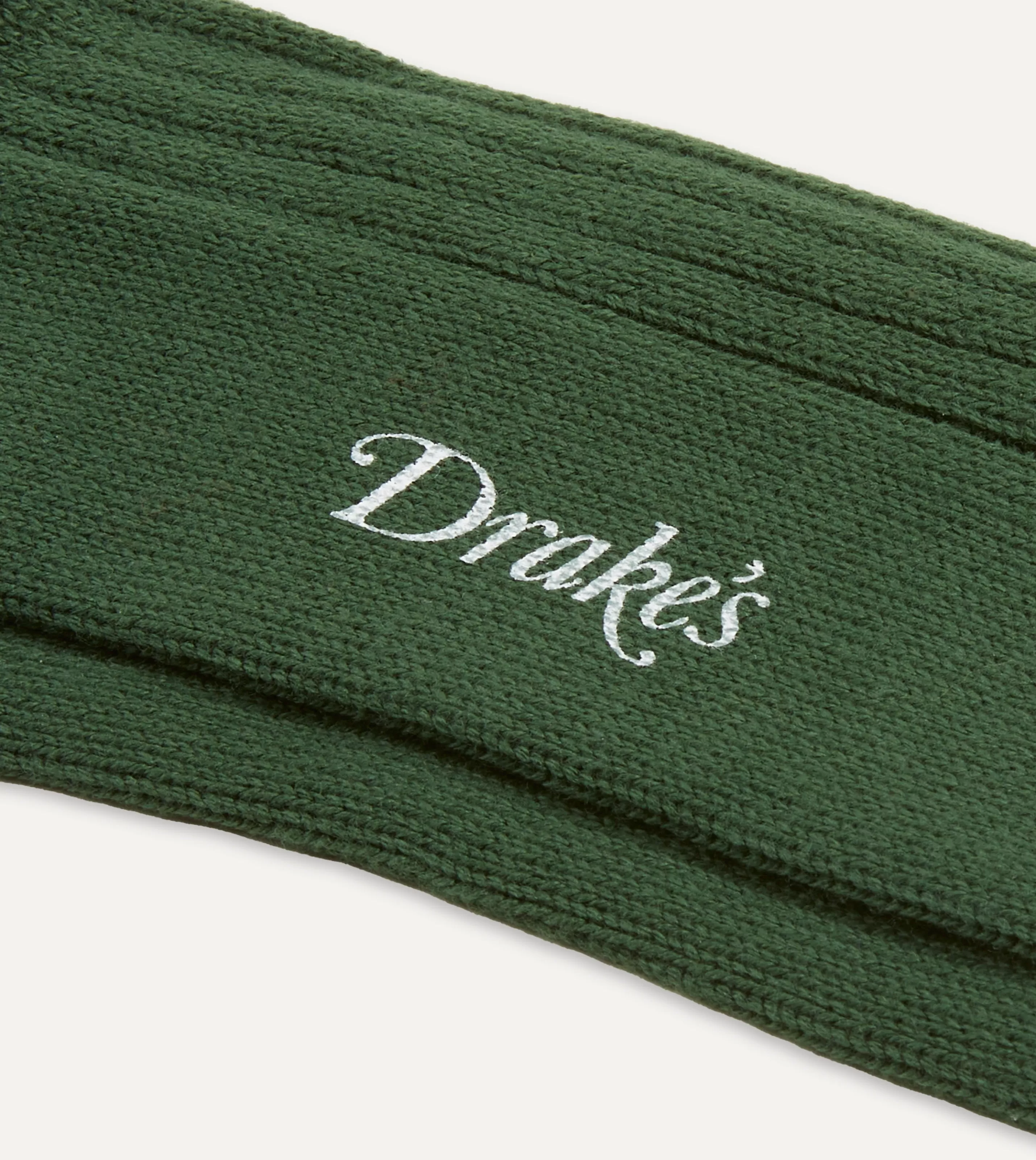 Drake’s Socks | Cotton Sports Socks Forest green