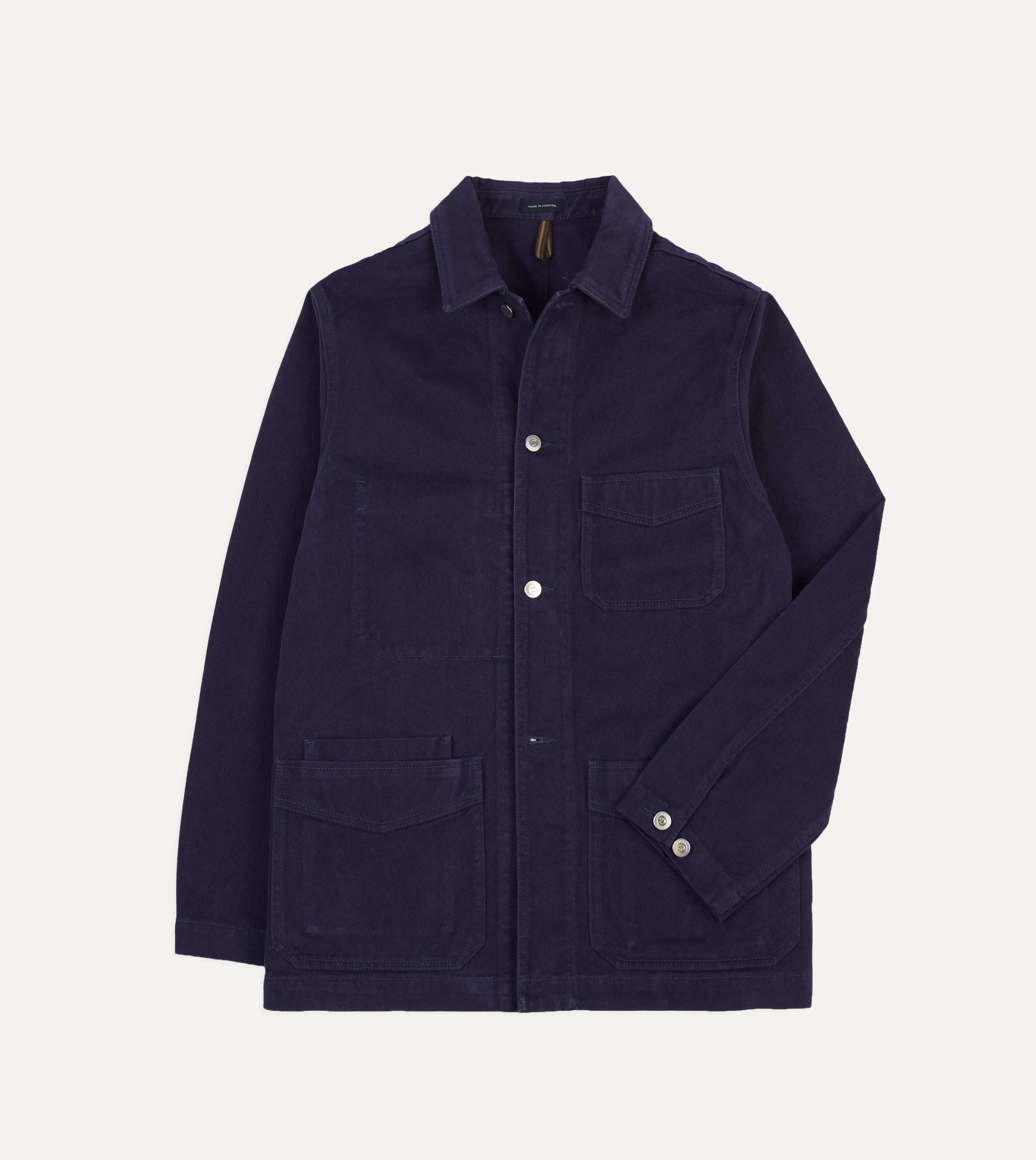 Drake’s Coats & Jackets | Chore Jackets | Heavy Twill Cotton Five-Pocket Chore Jacket French blue