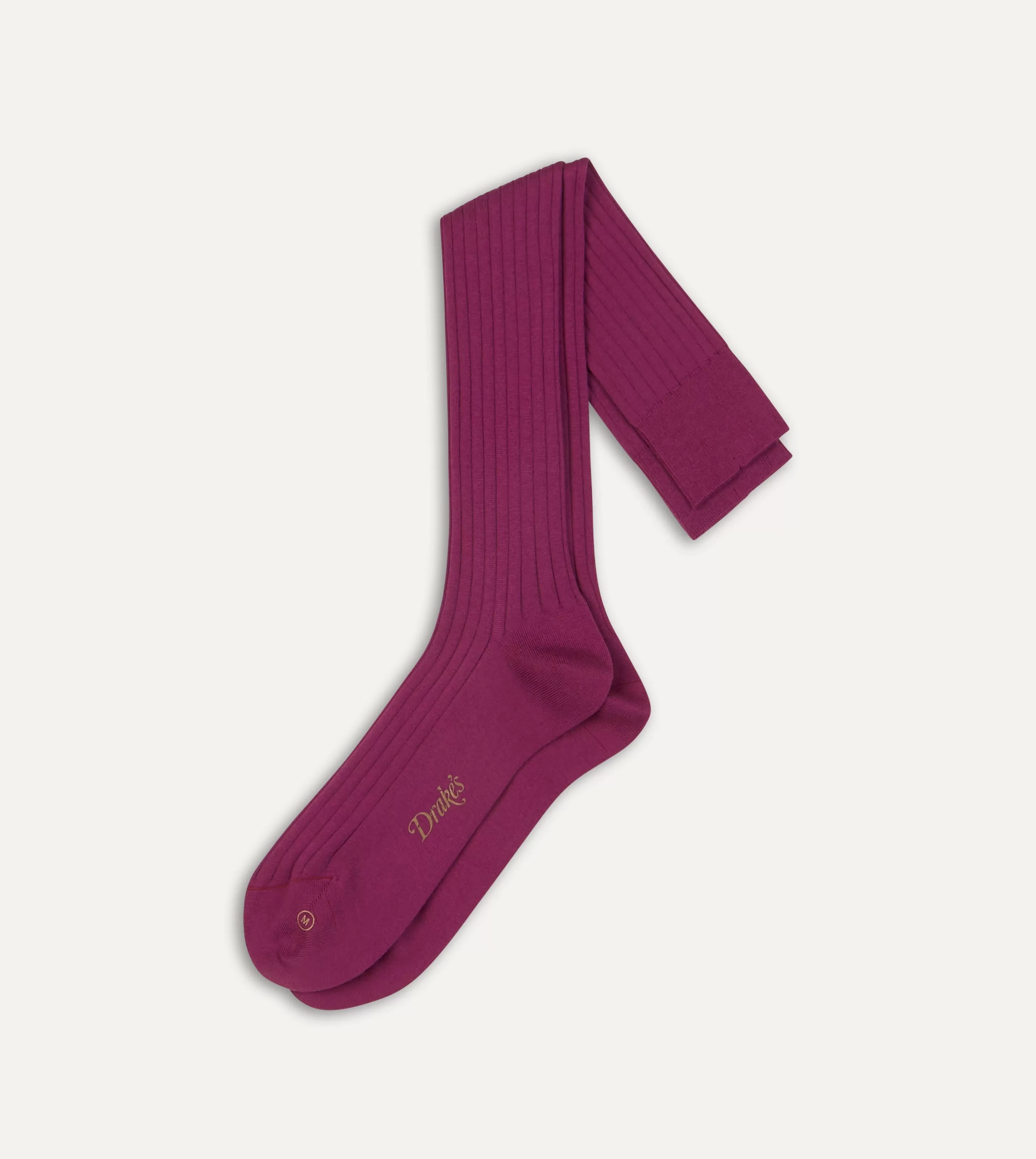 Drake’s Socks | Socks | Cotton Over-the-Calf Socks Fuchsia