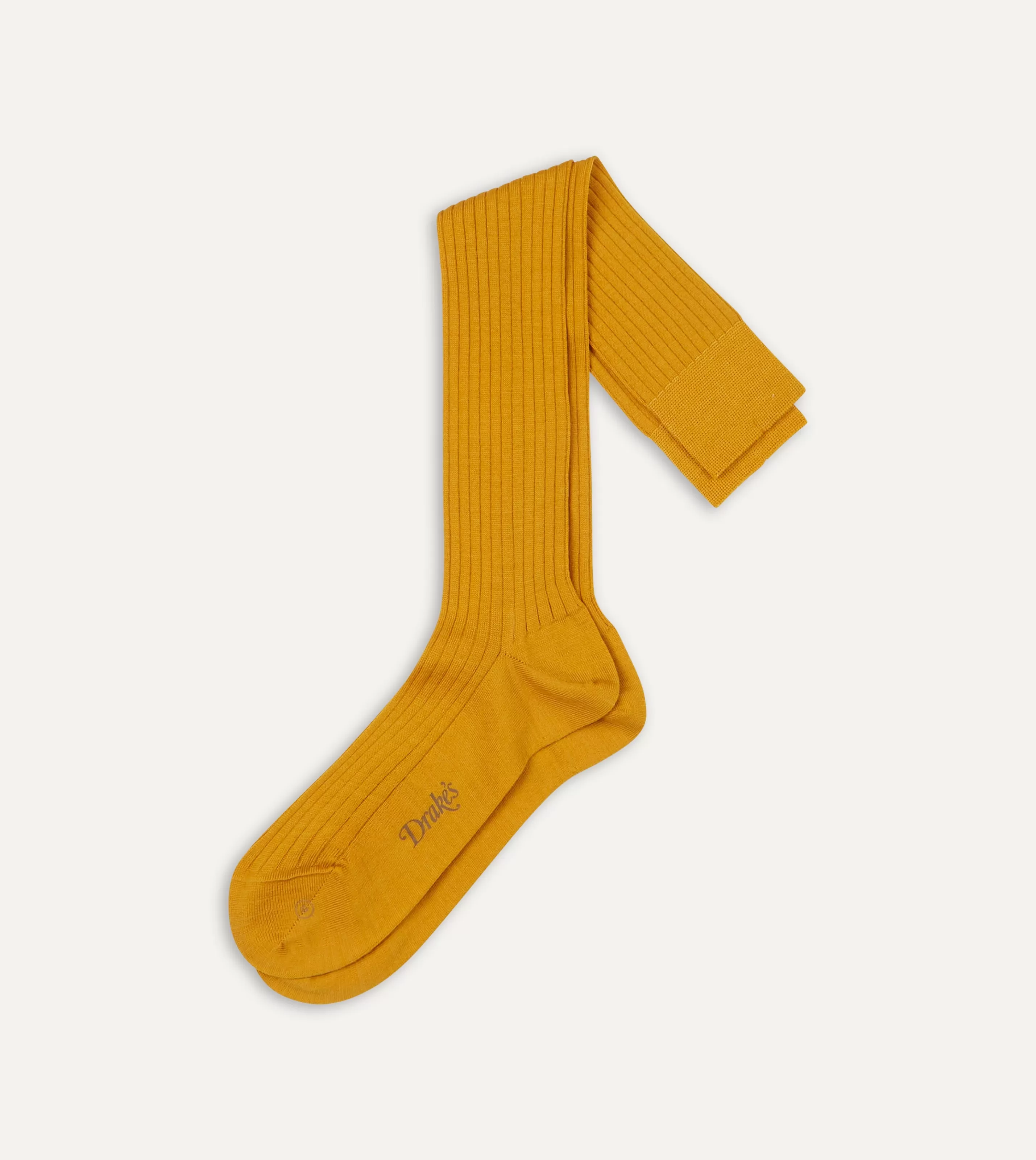 Drake’s Socks | Socks | Wool Over-the-Calf Socks Gold