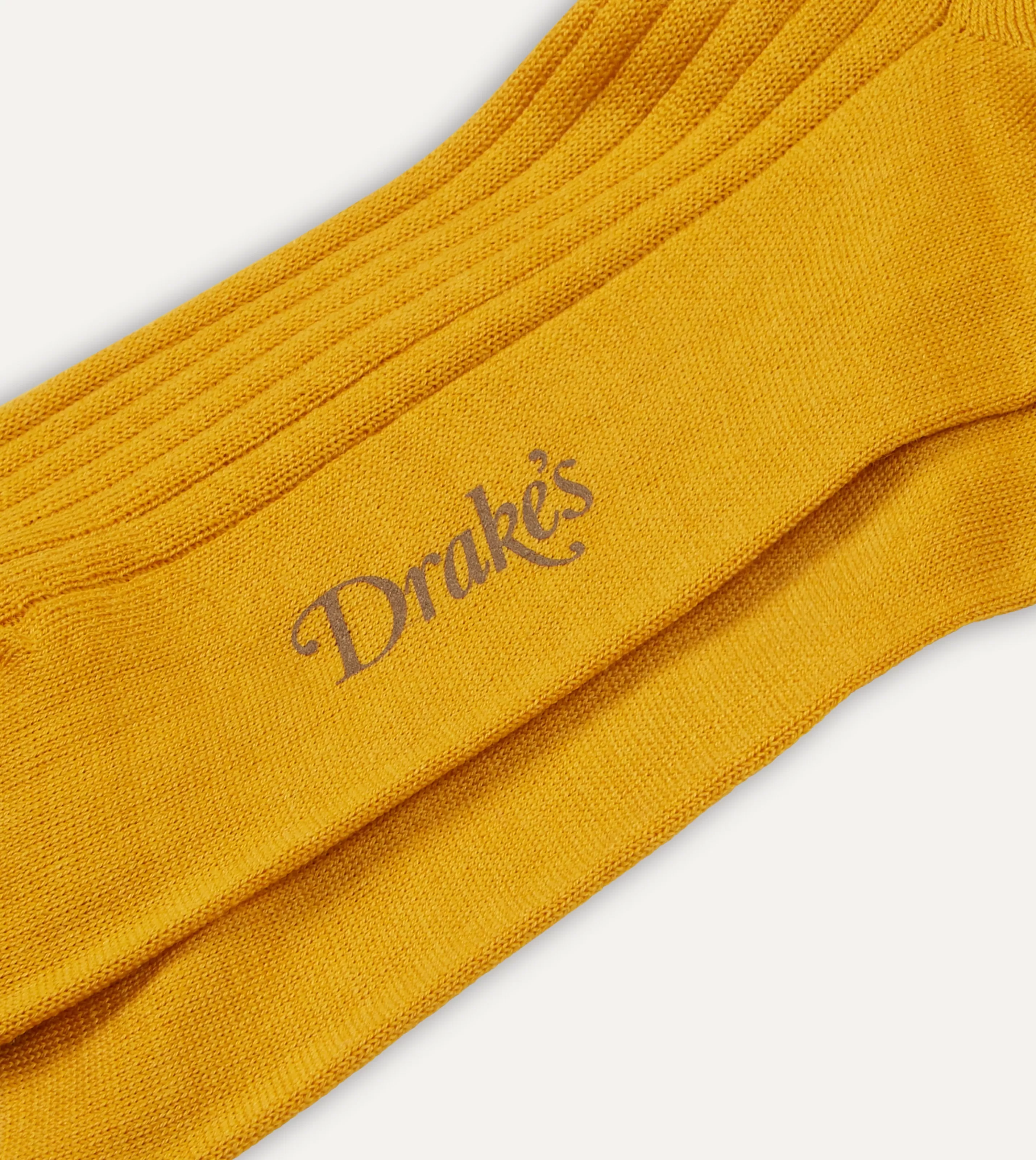 Drake’s Socks | Socks | Wool Over-the-Calf Socks Gold