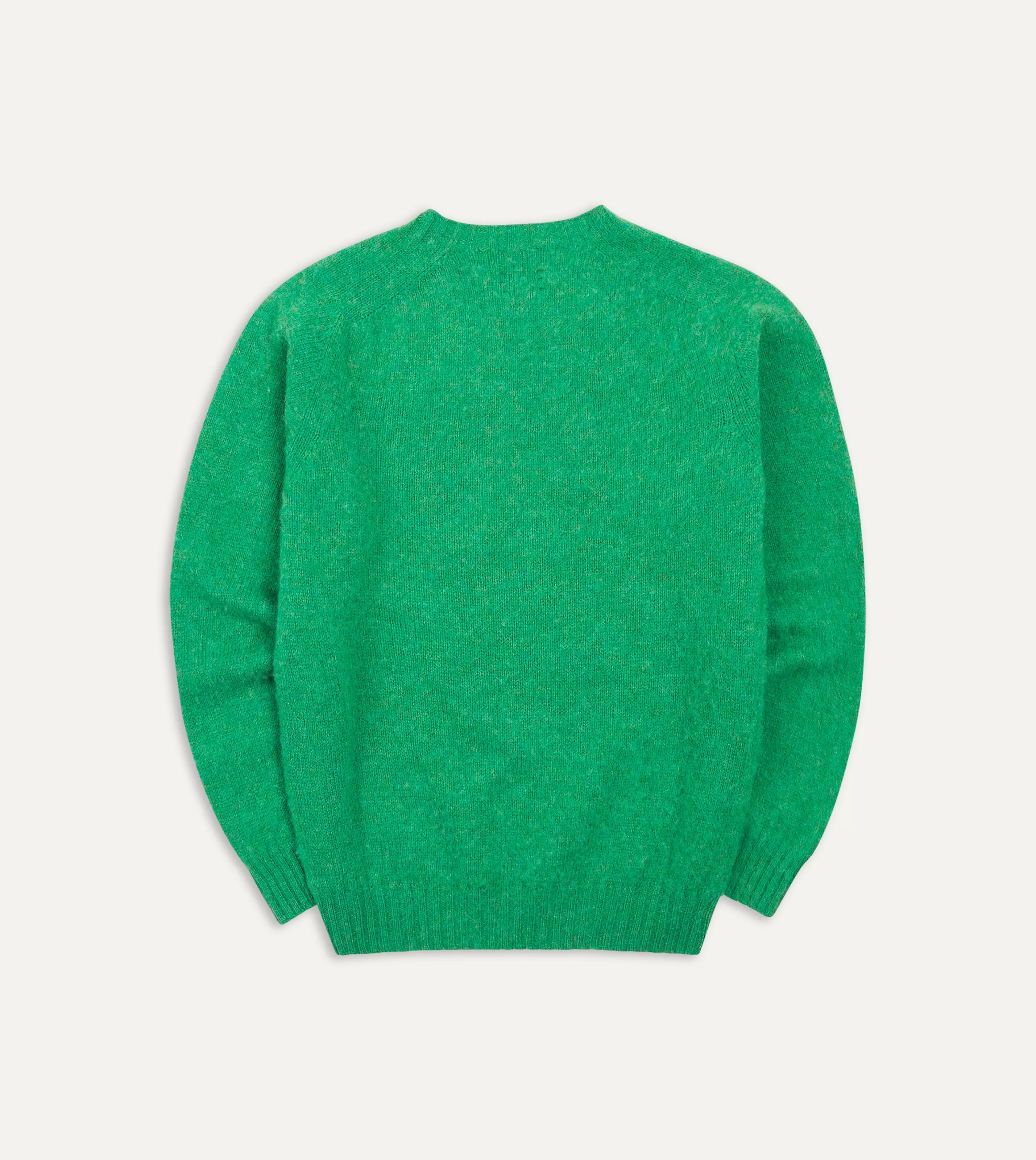 Drake’s Knitwear | Knitwear | Brushed Shetland Crew Neck Jumper Green