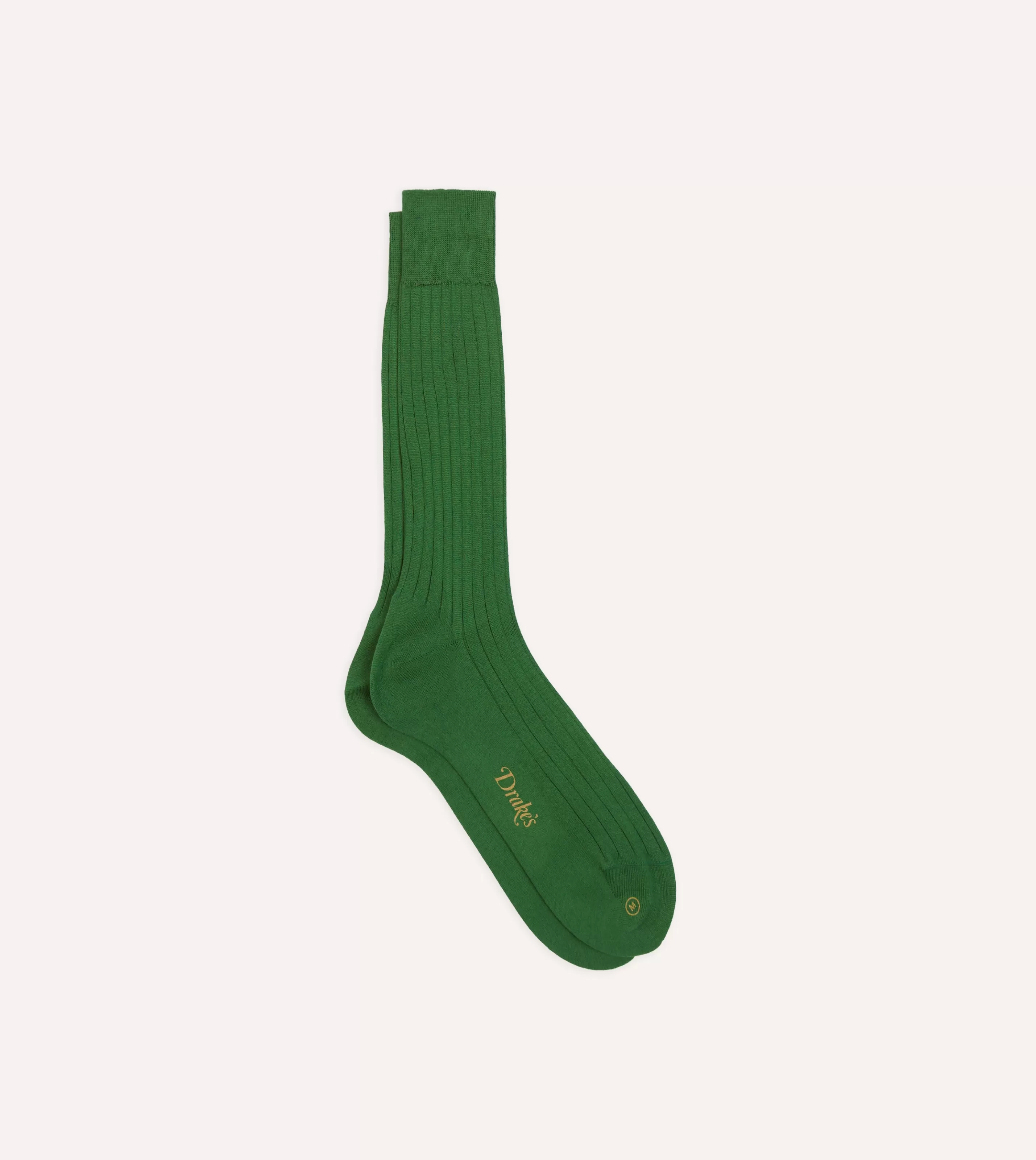 Drake’s Socks | Socks | Cotton Mid-Calf Socks Green