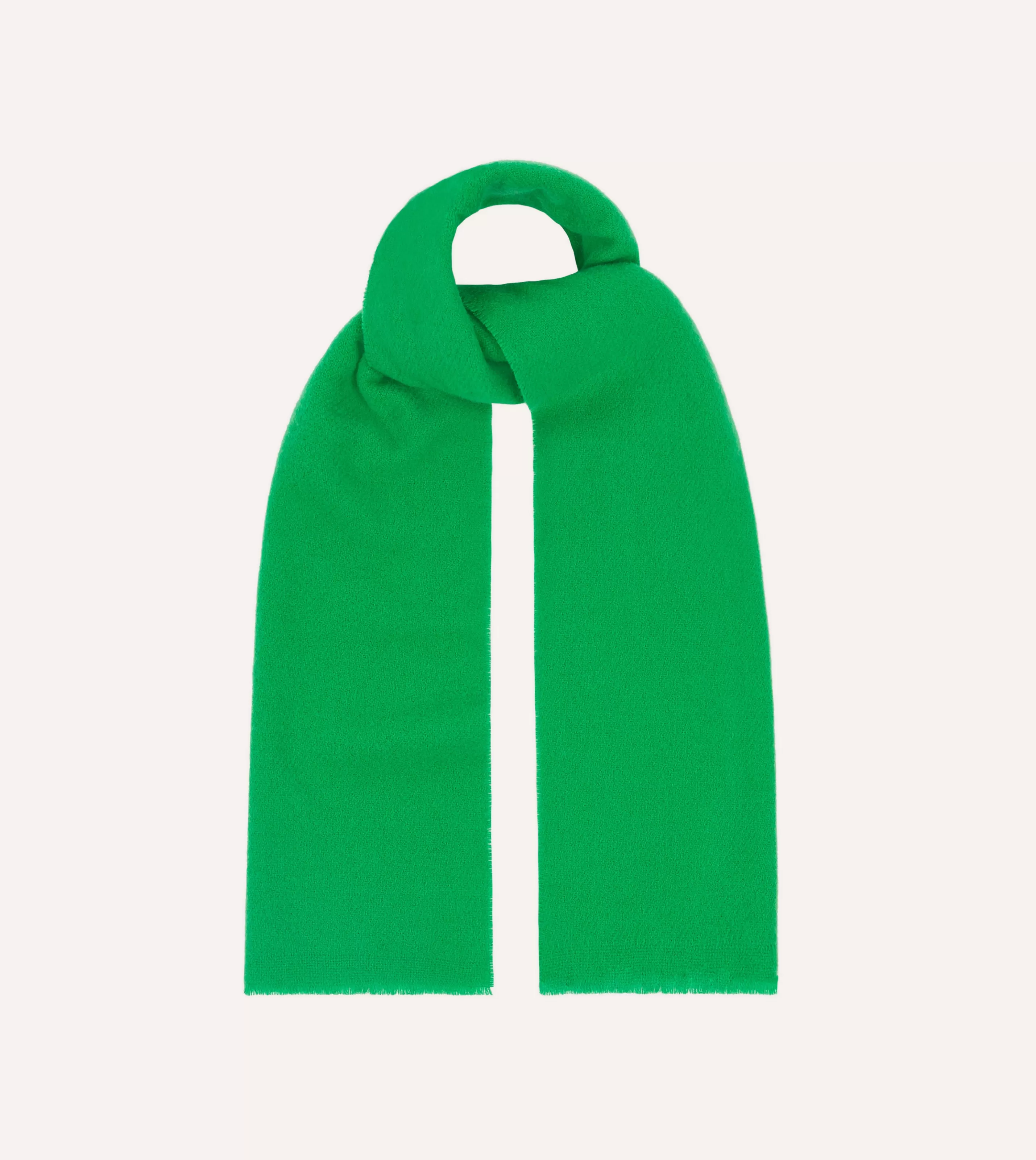 Drake’s Scarves | Green Solid Wool Scarf