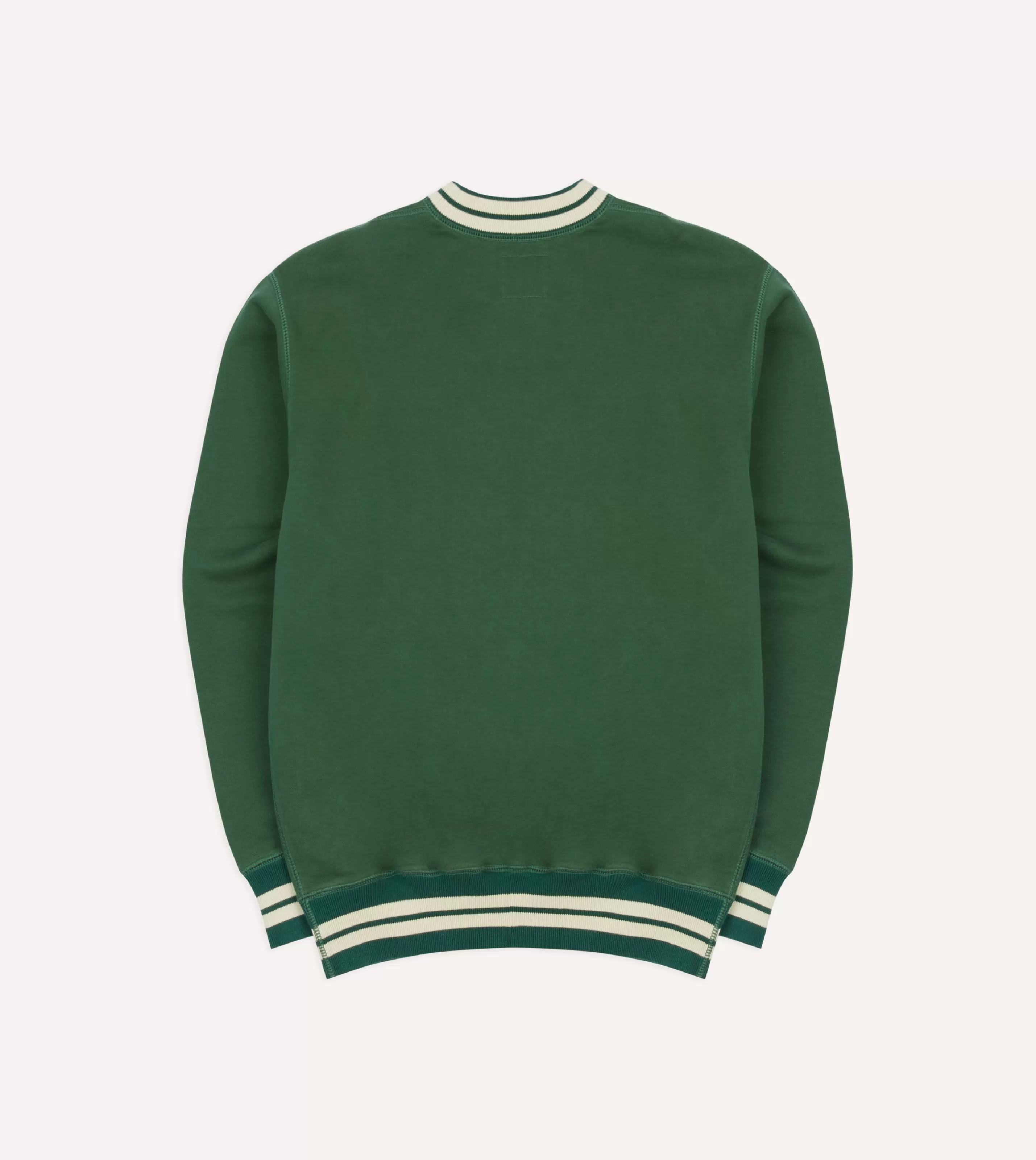 Drake’s Polos & Sweatshirts | Striped Rib Cotton Jersey Sweatshirt Green