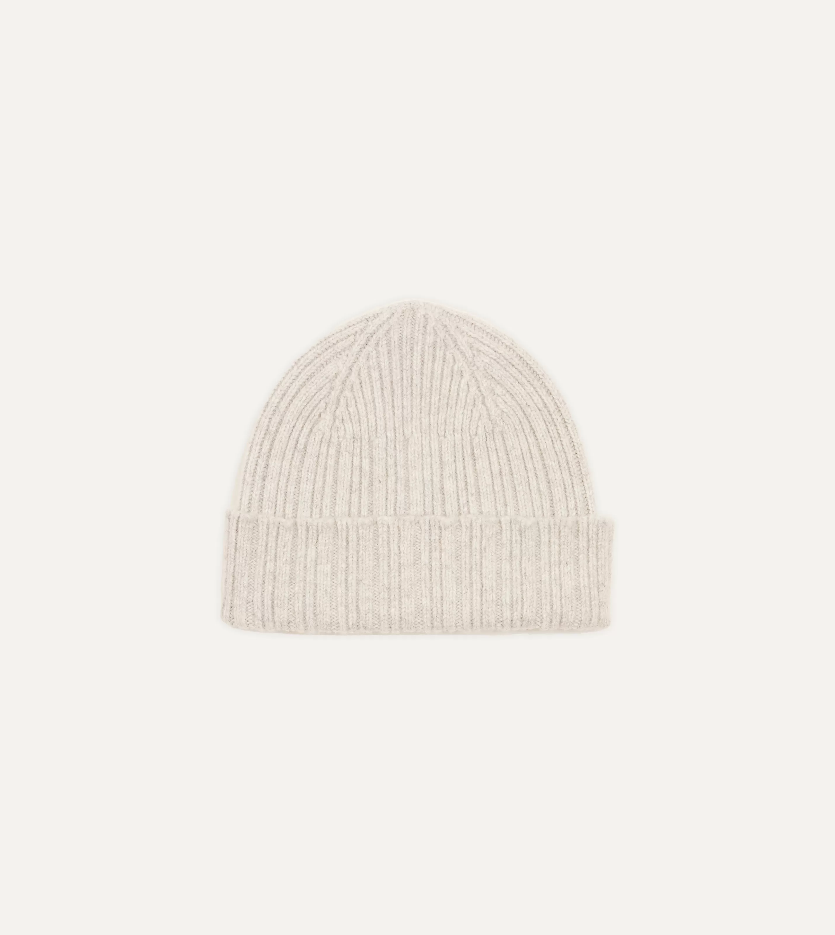 Drake’s Hats | Hats | Angora Lambswool Ribbed Knit Cap Grey