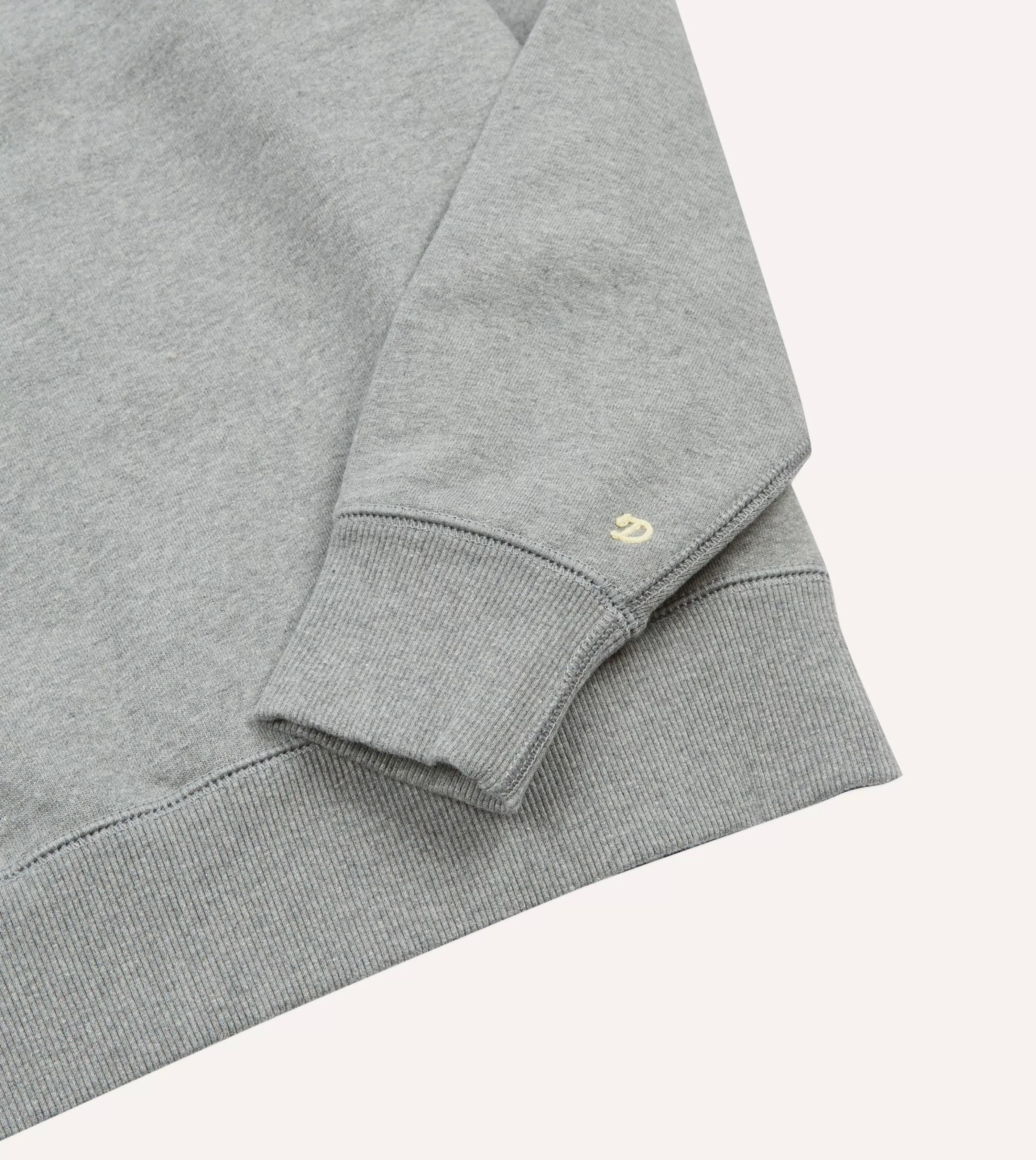 Drake’s Polos & Sweatshirts | Grey Brushed Cotton Jersey Sweatshirt