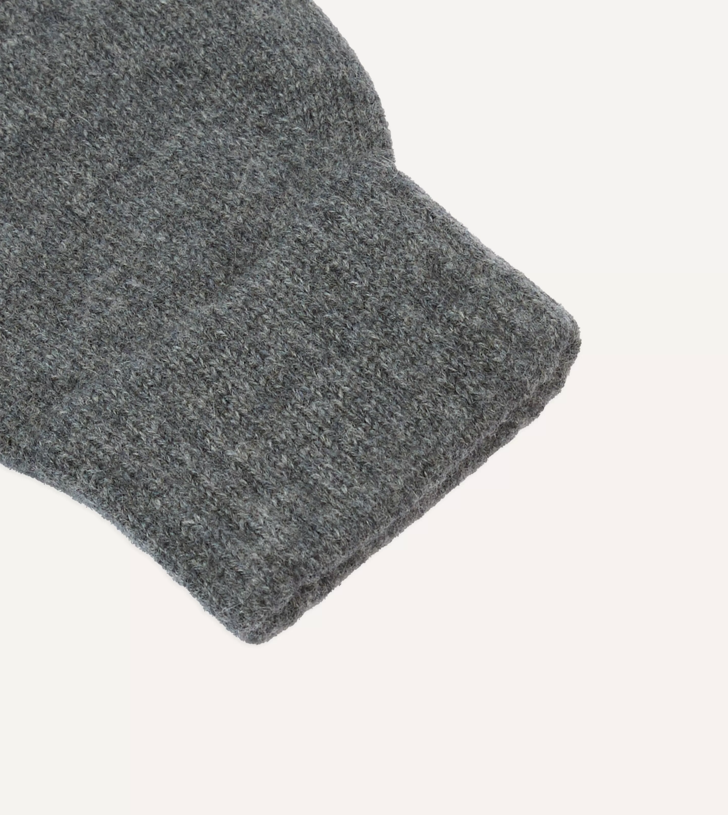 Drake’s Gloves | Grey Cashmere Knitted Gloves