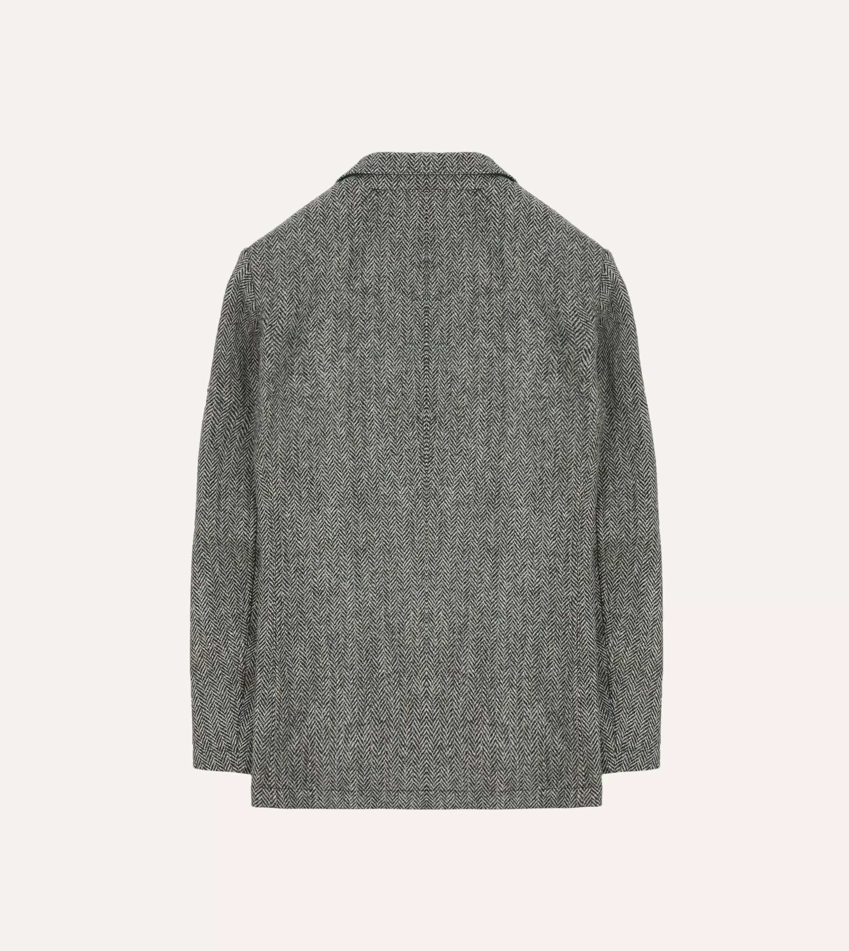 Drake’s Blazers | Grey Herringbone Harris Tweed Games Blazer Mk. VII