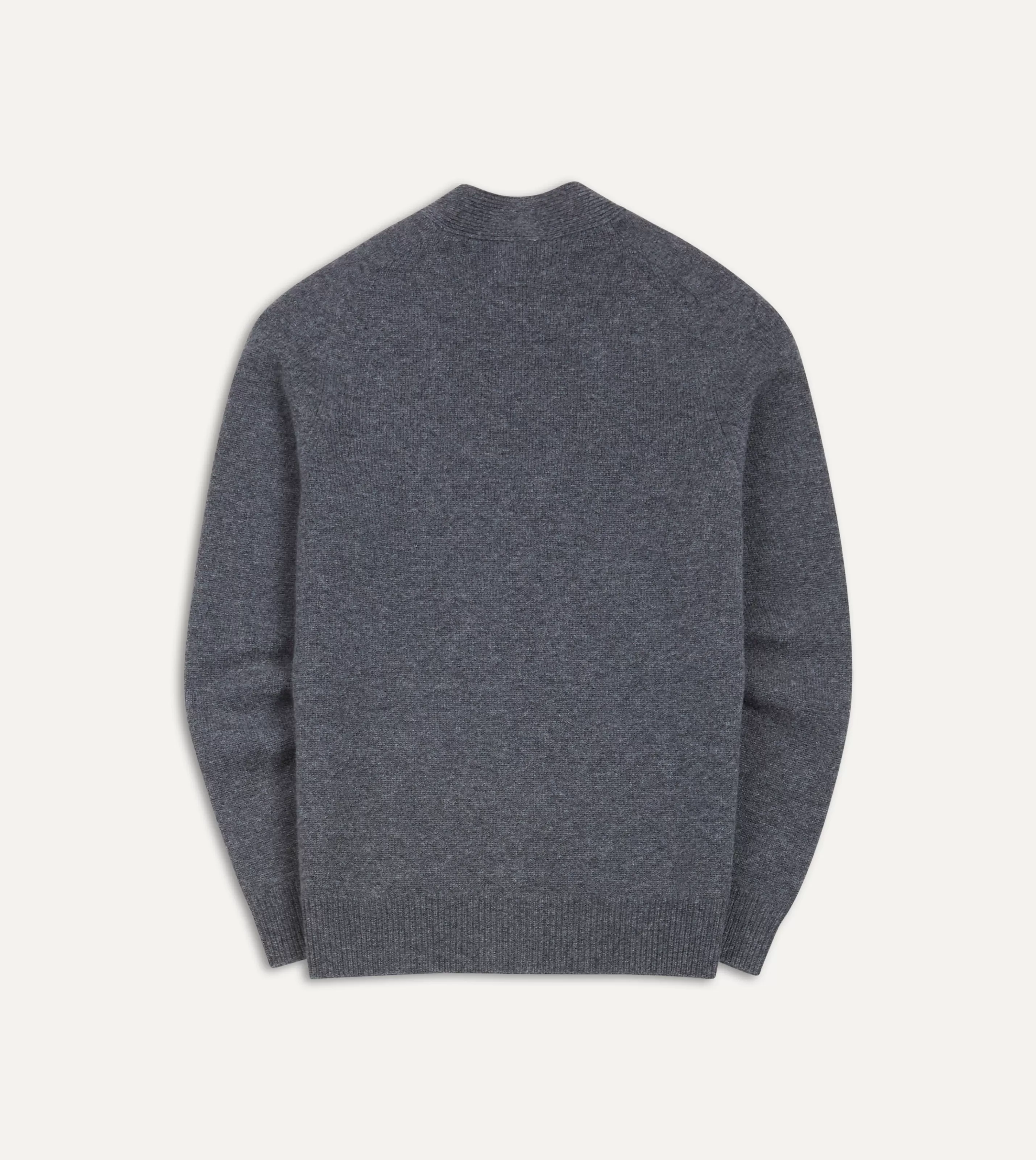 Drake’s Knitwear | Knitwear | Lambswool 6 Button Cardigan Grey