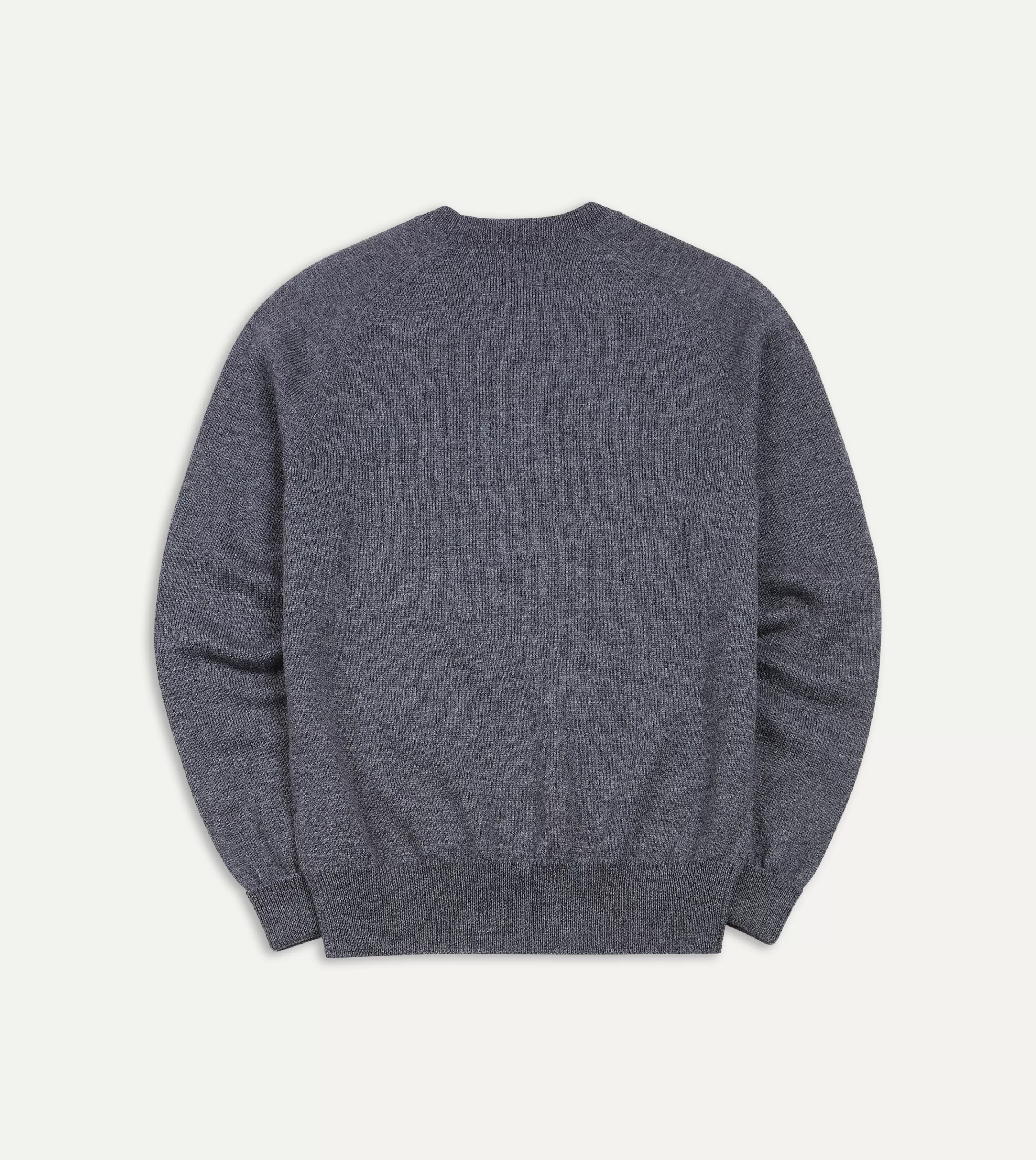 Drake’s Knitwear | Knitwear | Melange Merino Crew Neck Jumper Grey